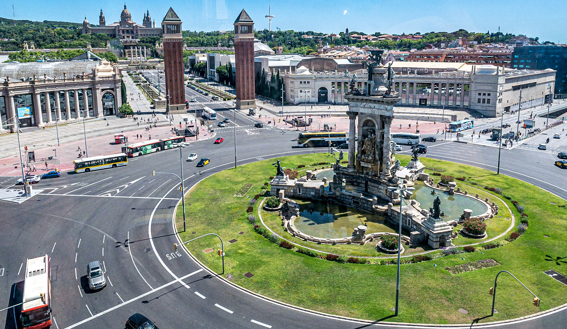 Plaça d'Espanya from Arenas de Barcelona, 24 Jun 2016