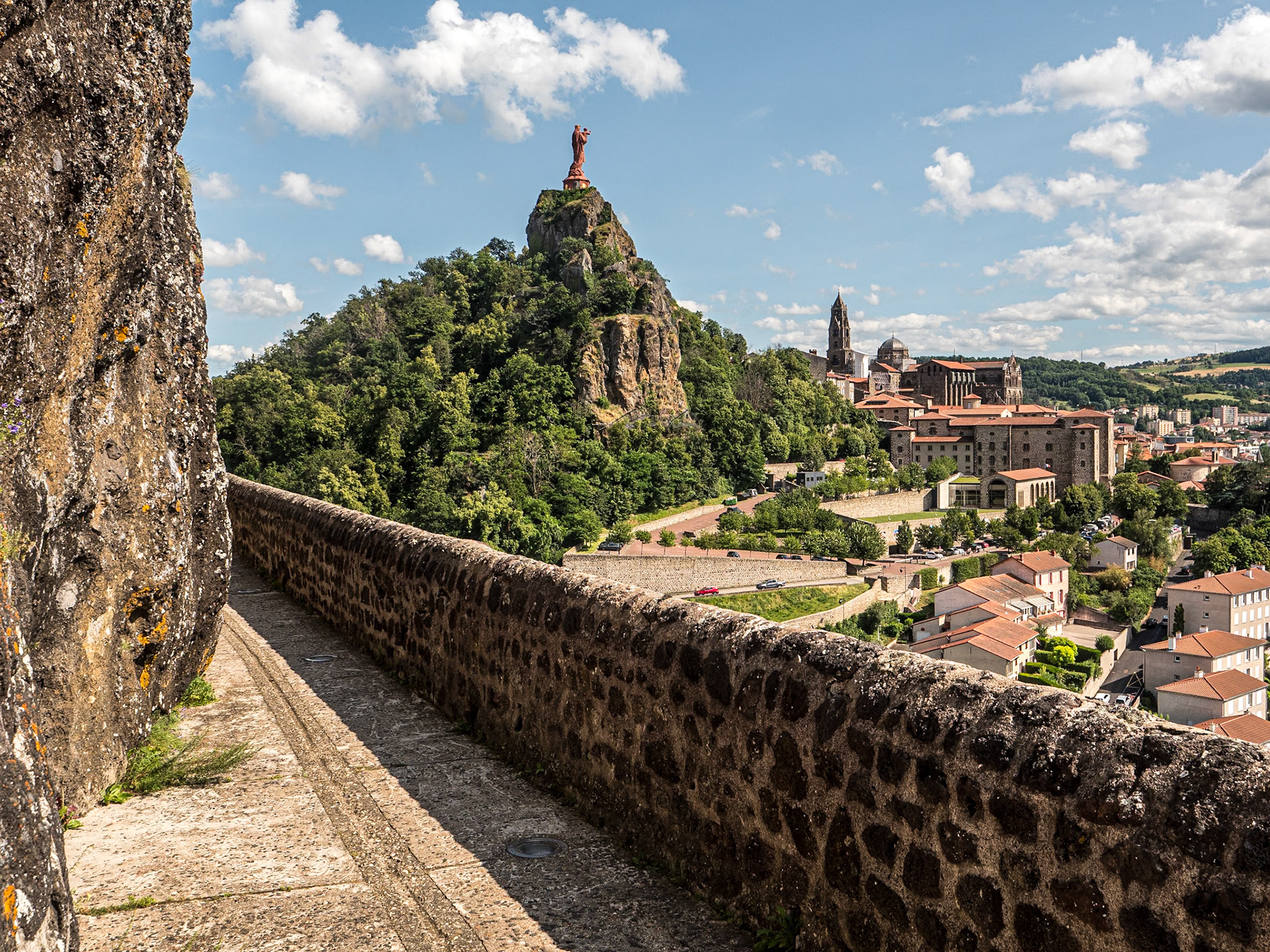 View from Rocher Saint-Michel d'Aiguilhe, near Le Puy-en-Velay, France, 24 Jul 2024