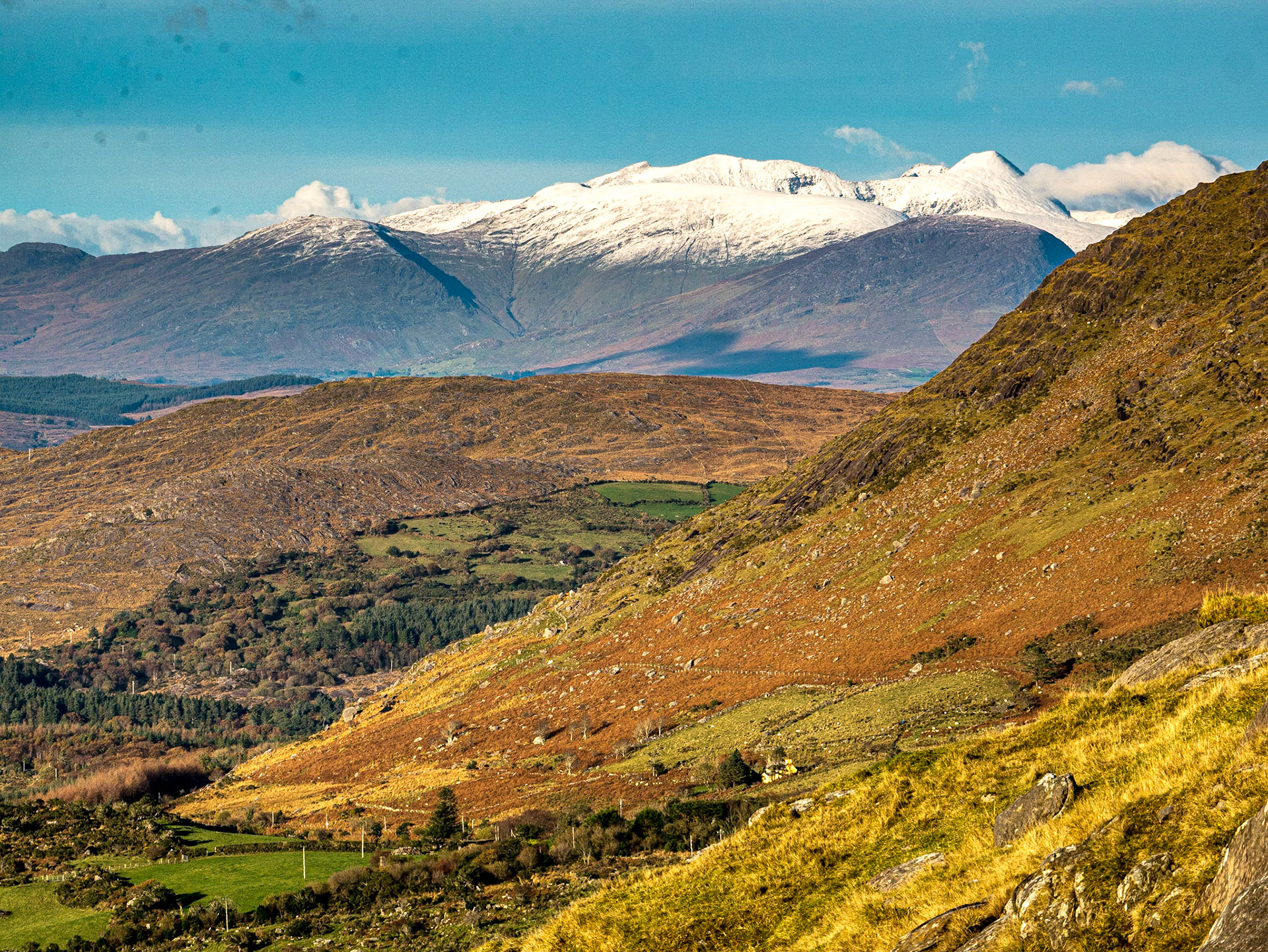 Macgillycuddy's Reeks from near Healy Pass, Beara Peninsula, Co Kerry, 20 Nov 2016