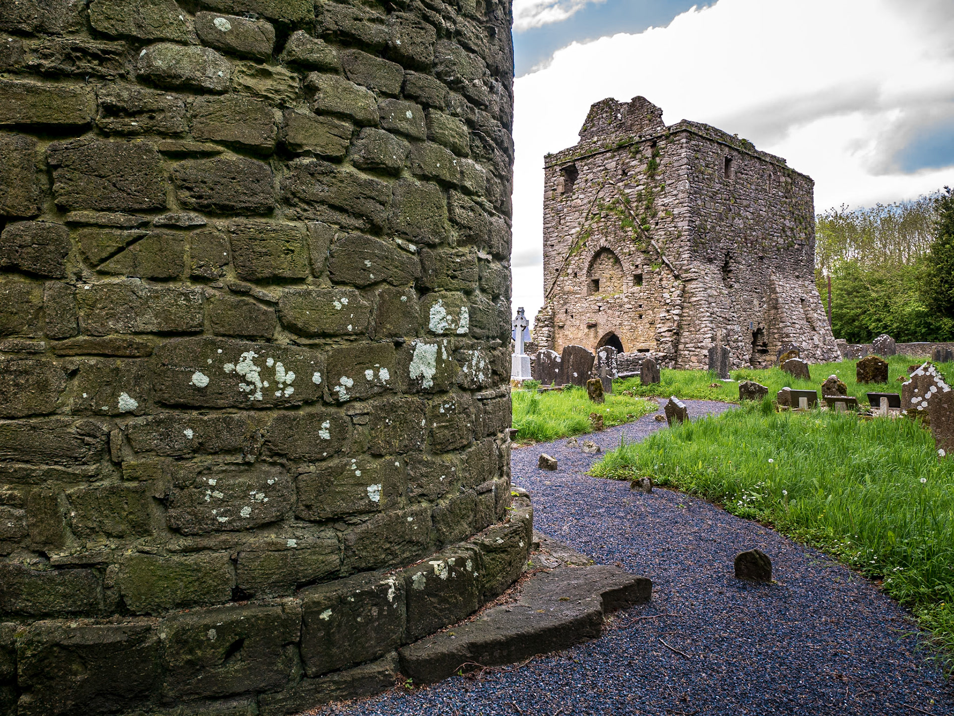 Aghaviller Church and round tower, Co Kilkenny, 17 May 2018