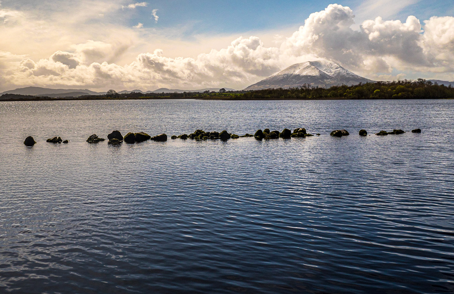 Nephin Mountain and Lough Conn, from Gortnor Abbey Pier, Co Mayo, 2 Apr 2019