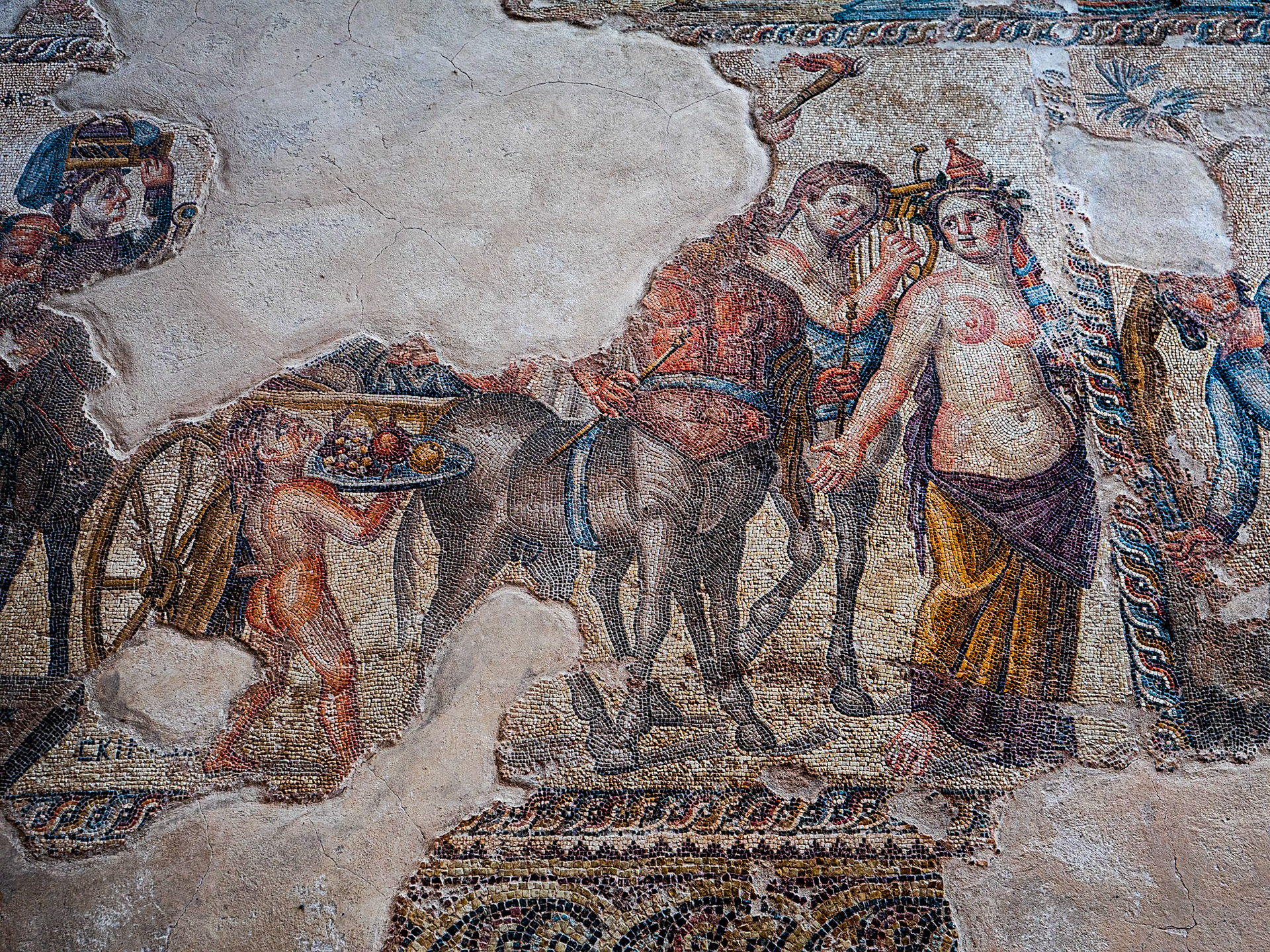 Floor mosaic, Archaeological Site of Nea Paphos, Cyprus, 9 Feb 2025