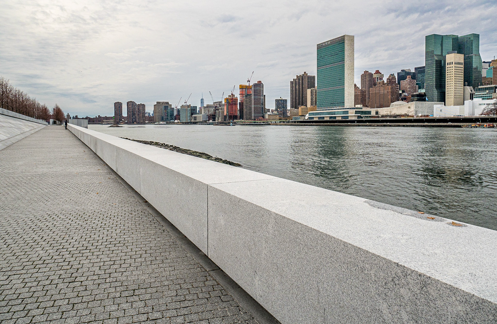 View from Four Freedoms Park, Roosevelt Island, New York, 22 Nov 2015