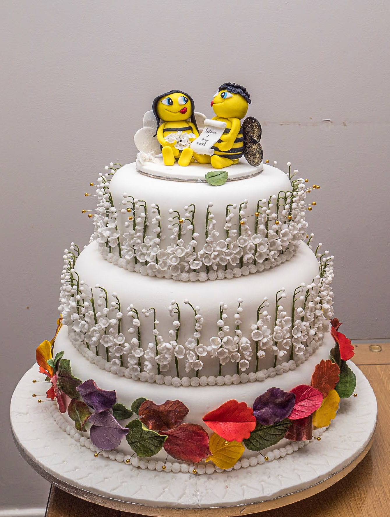 Rebecca and Jonny's wedding cake, at home, 24 Oct 2022