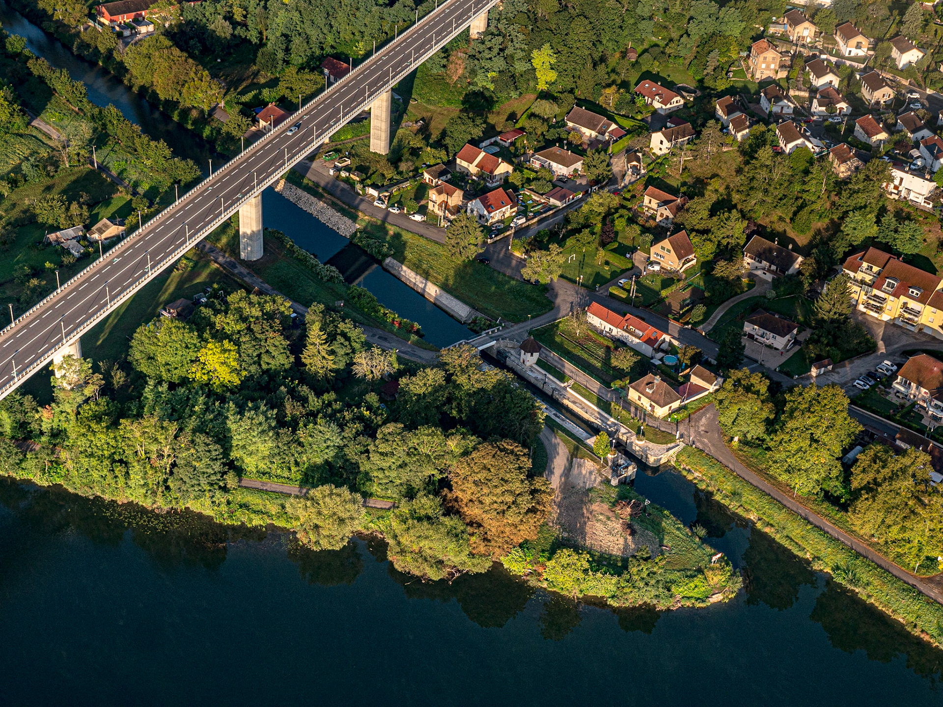Taken from a hot air balloon, over Dole, France, 12 Sep 2021