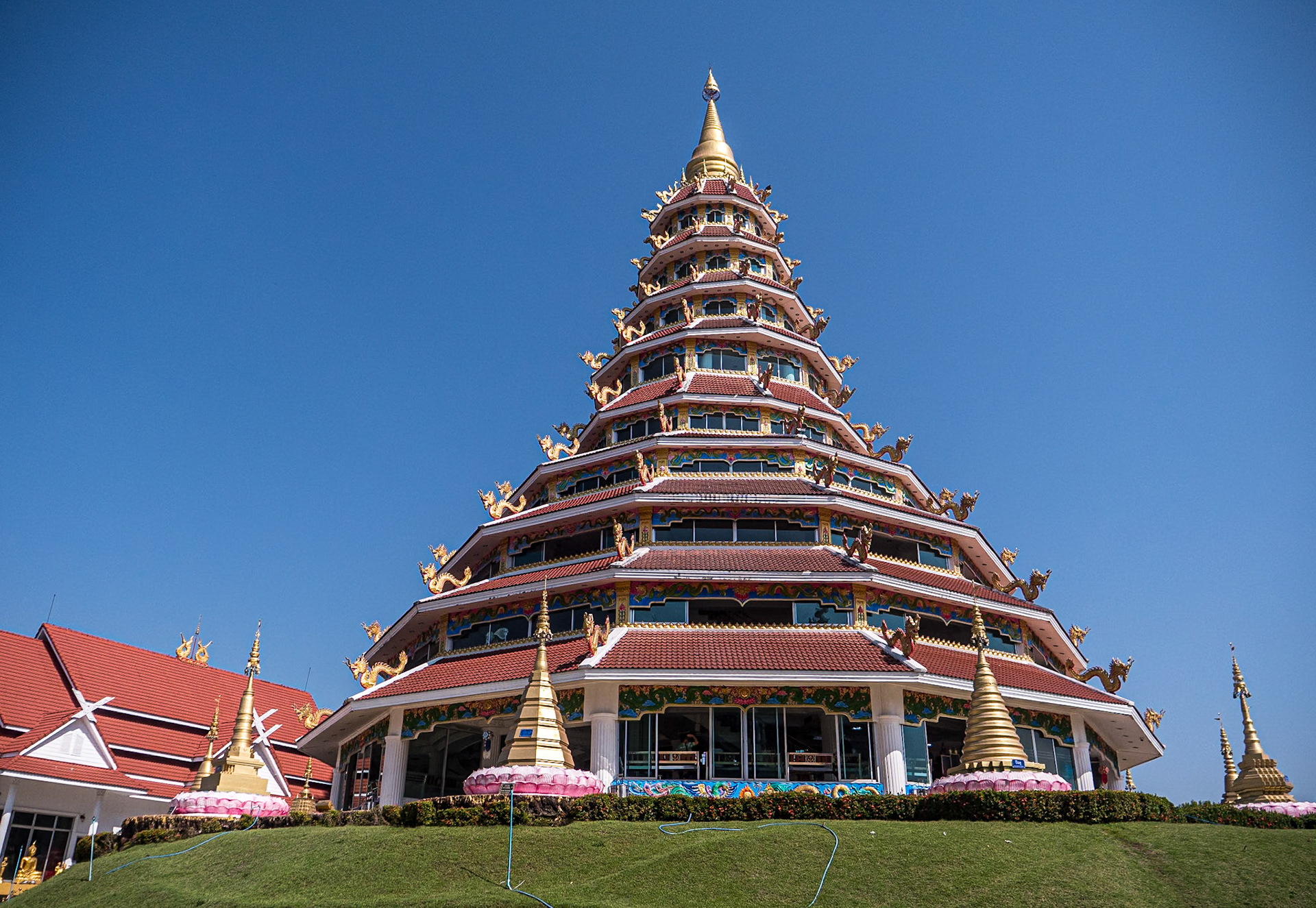 Pagoda, Wat Huay Pla Kang, Chiang Rai, 14 Feb 2026