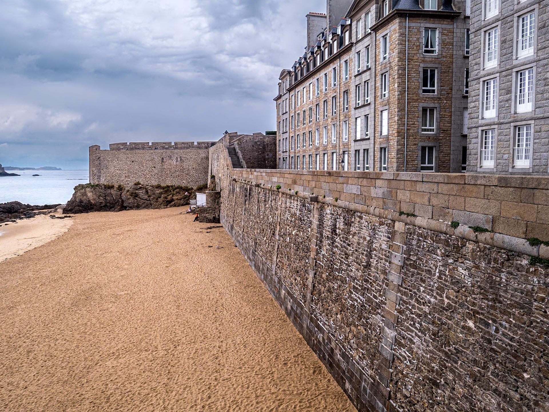 SW corner of ramparts, Saint-Malo, France, 23 Sep 2022