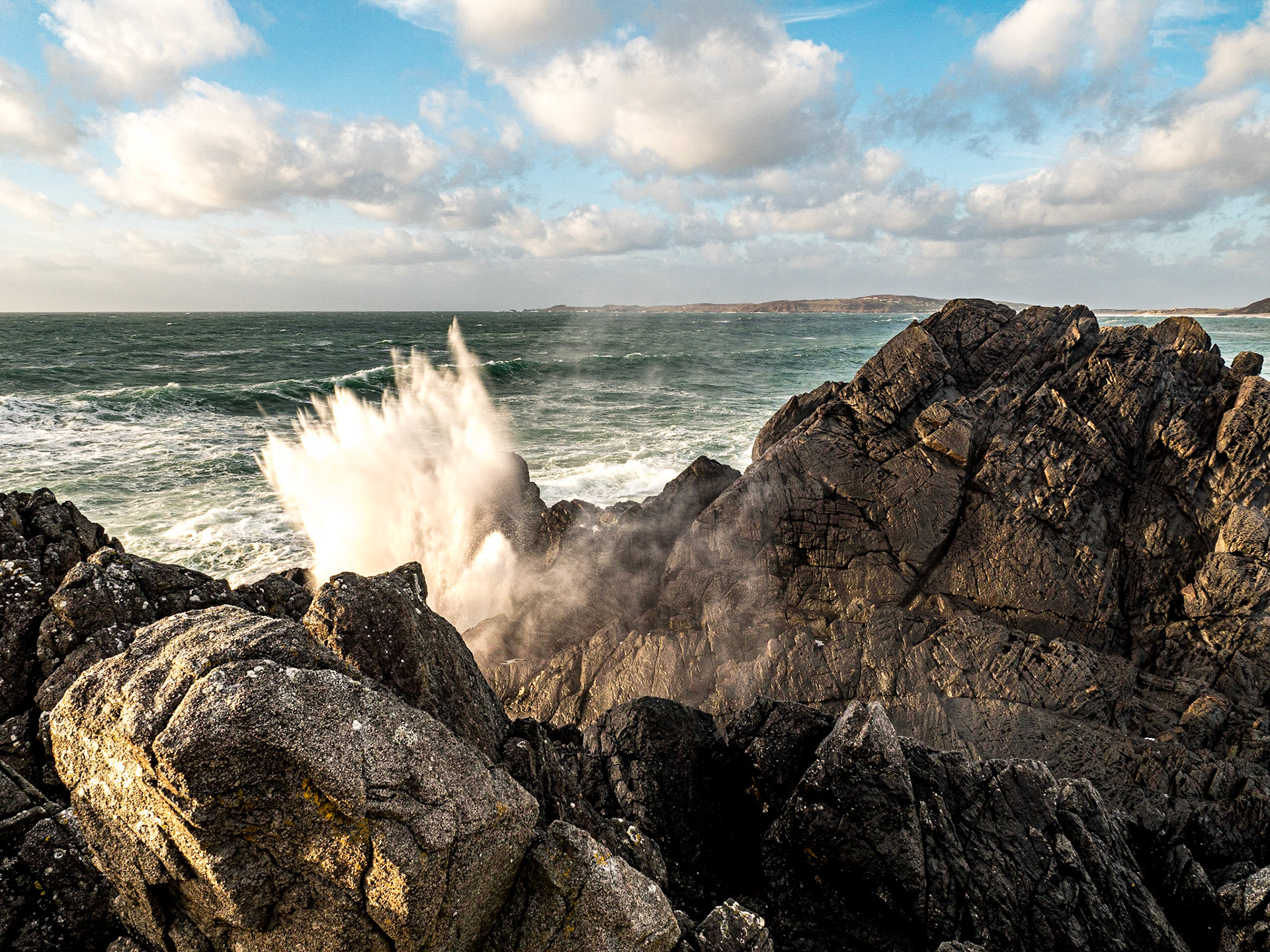 Coast by Carrickabraghy Castle, Co Donegal, 12 Mar 2020