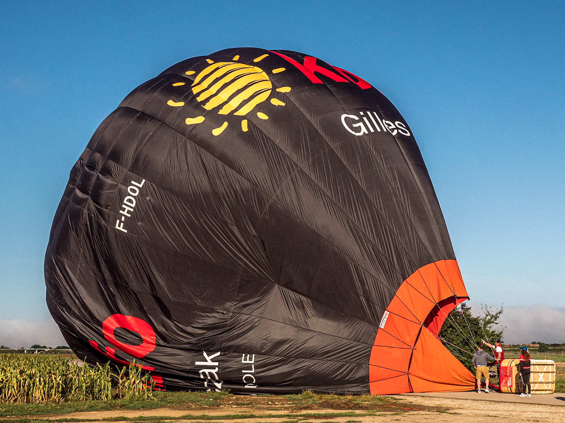 After the hot air balloon ride, Dole, France, 12 Sep 2021