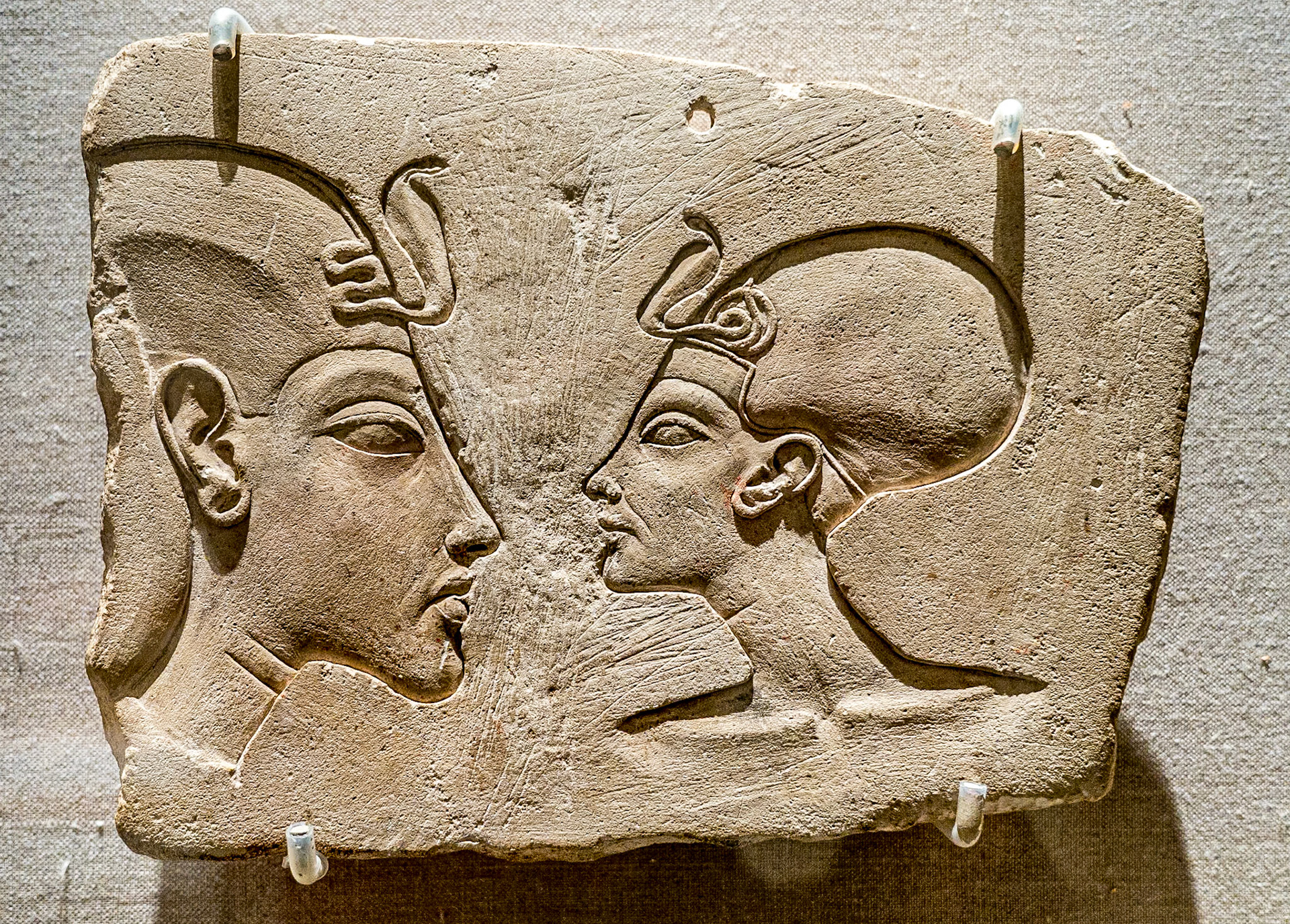 The Wilbour Plaque (King Amenhotep IV and queen Nefertiti), 14C BC, Brooklyn Museum, 28 Feb 2018