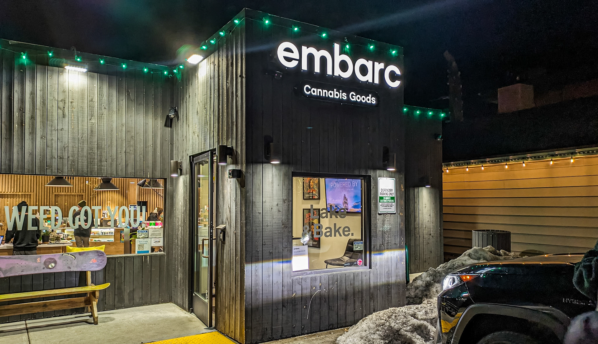 Embarc cannabis shop, South Lake Tahoe, California, 18 Jan 2024