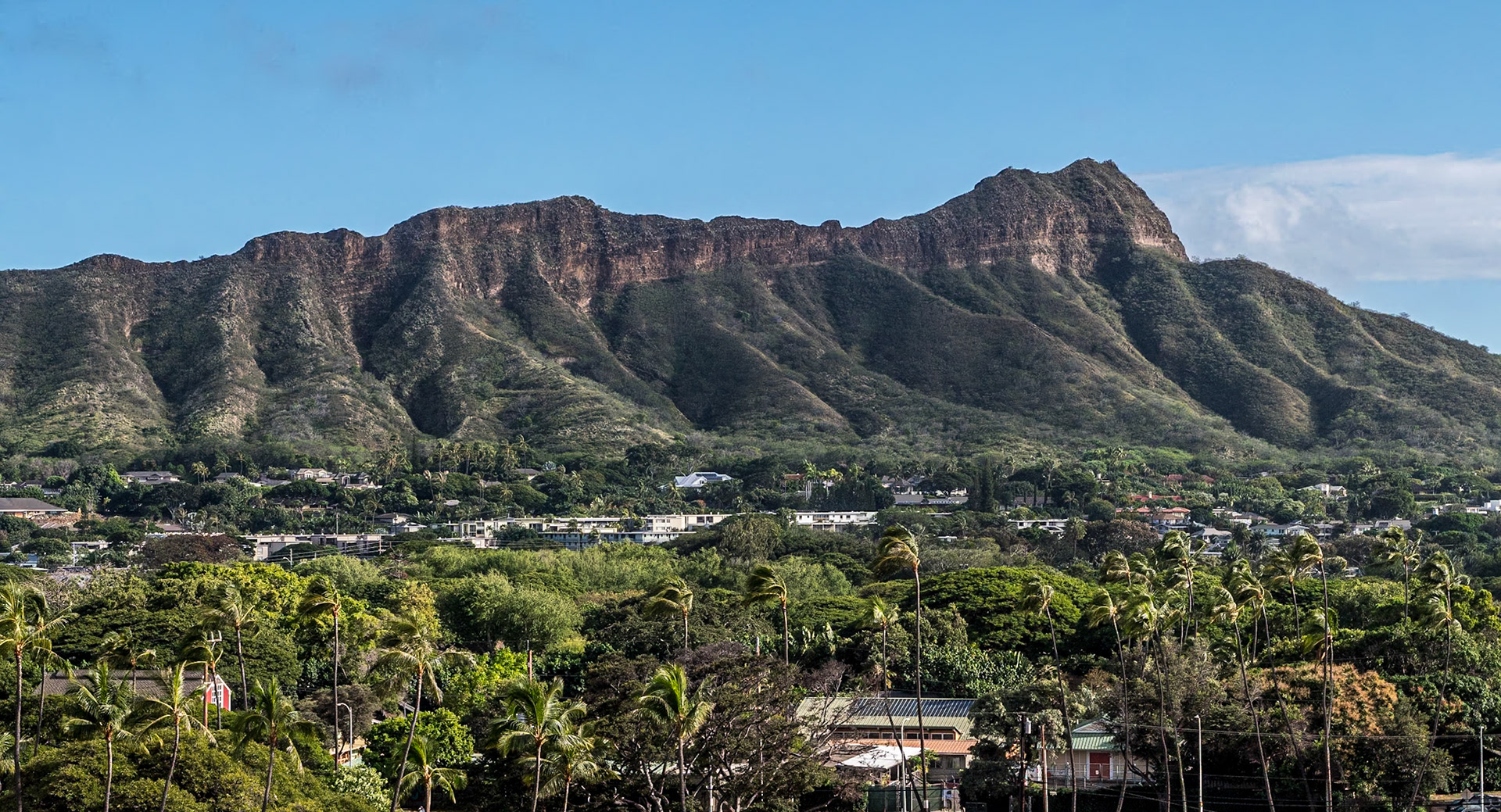 Diamond Head from Waikiki, O'ahu, Hawaii, 27 Jan 2024
