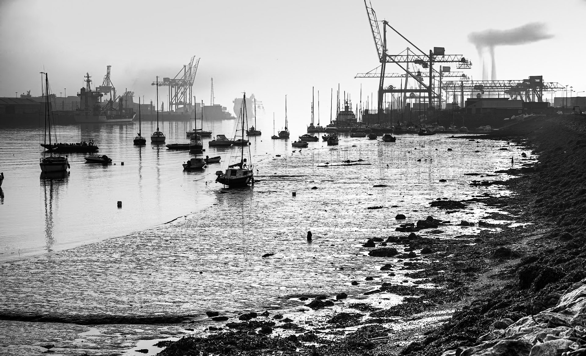 Sunrise from near East Link Bridge, Dublin, 30 Sep 2015