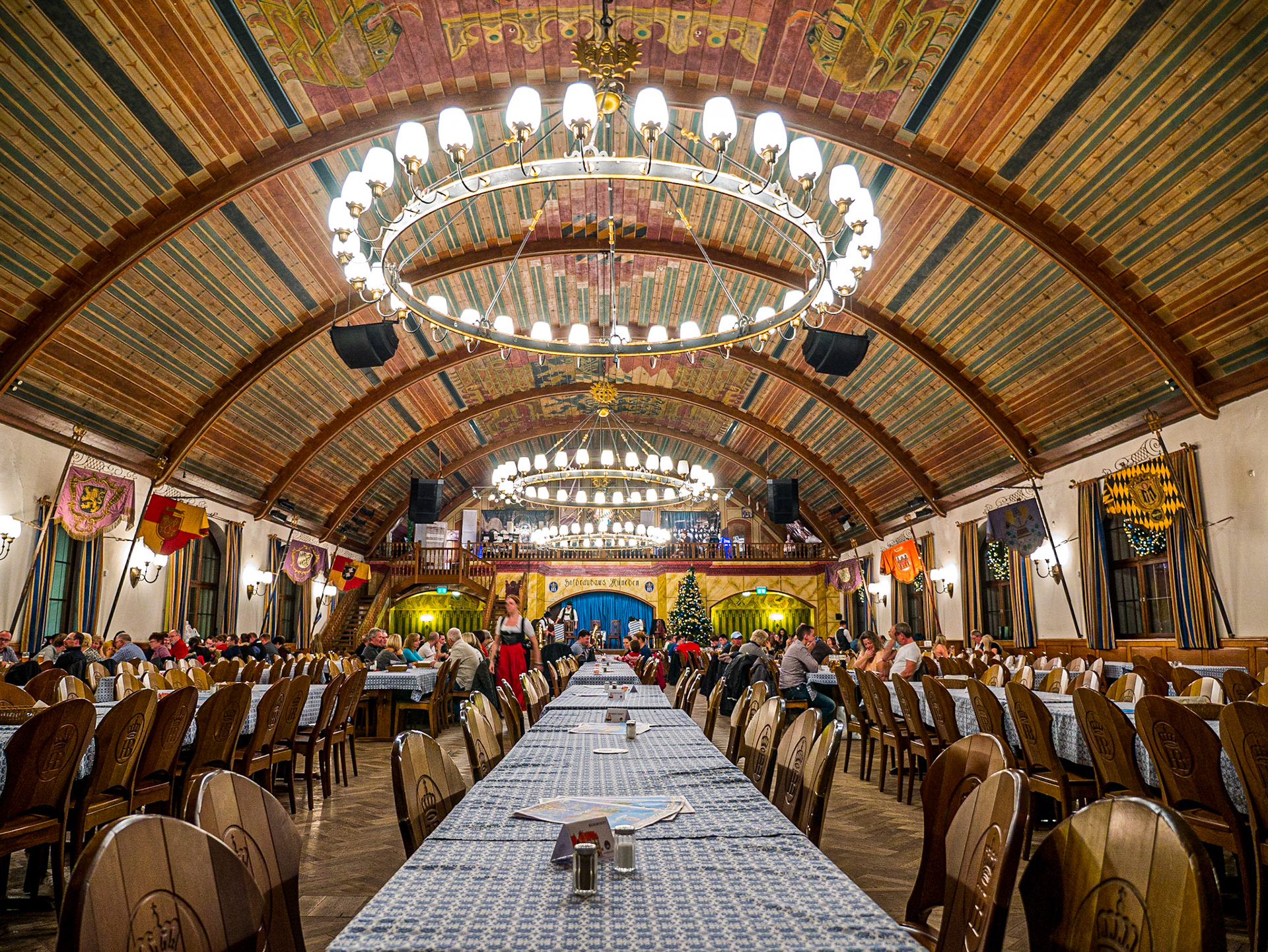 Inside the Hofbrauhaus, Munich, 13 Dec 2014