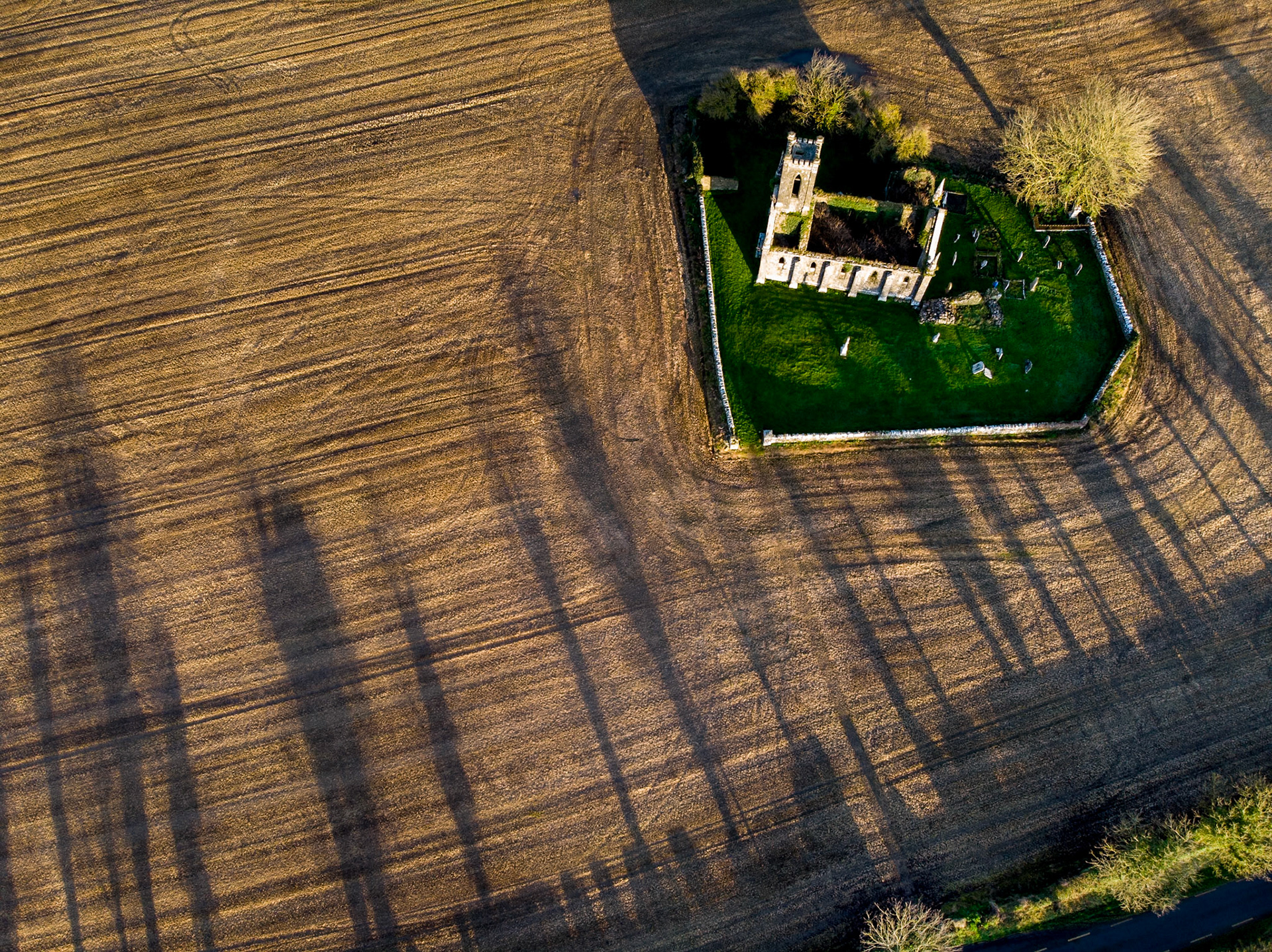 Ballinafagh church ruin, near Prosperous, Co Kildare, 11 Dec 2019