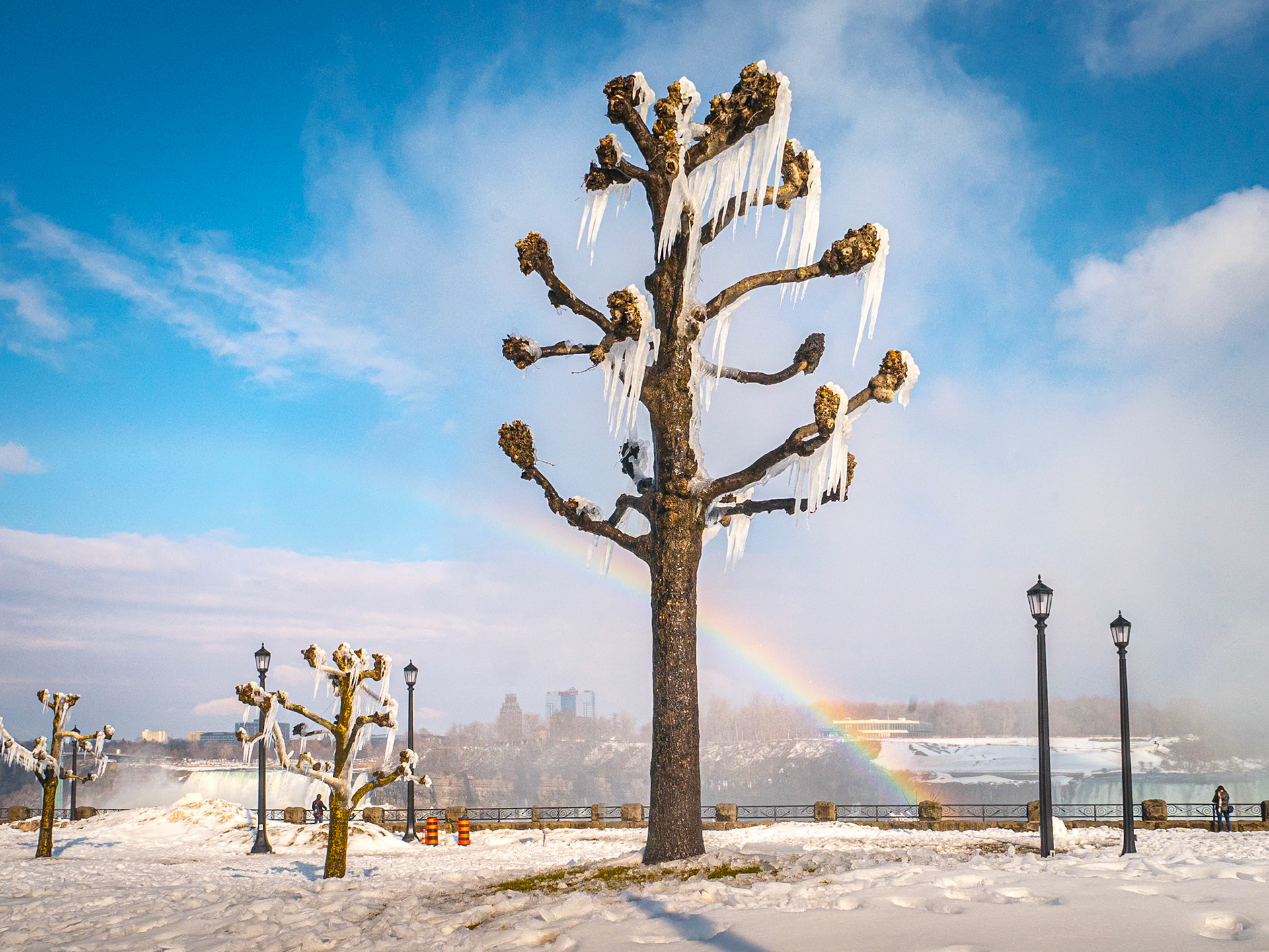 Rainbow at the Niagara Falls, 7 Mar 2018