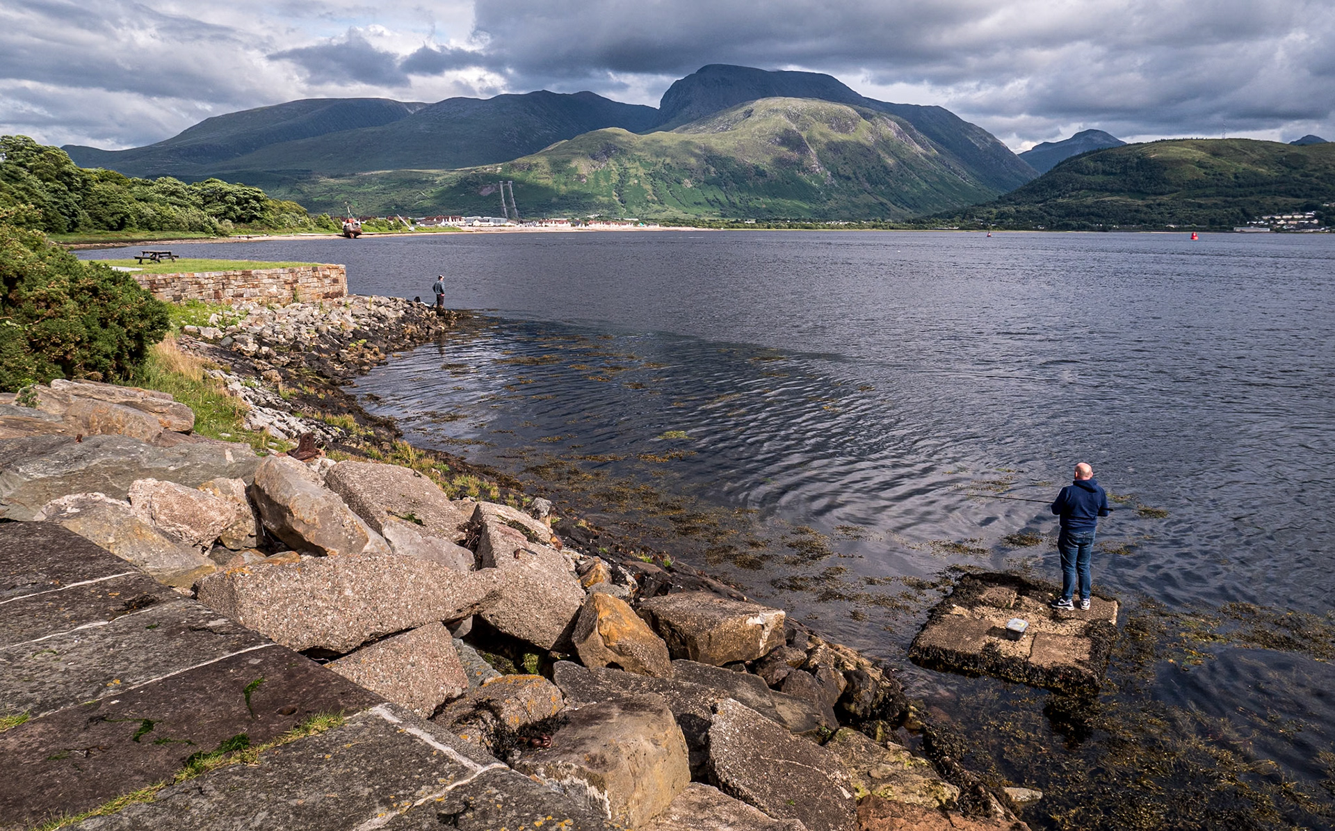 Ben Nevis from Corpach Marina, near Fort William, Scotland, 4 Jul 2023