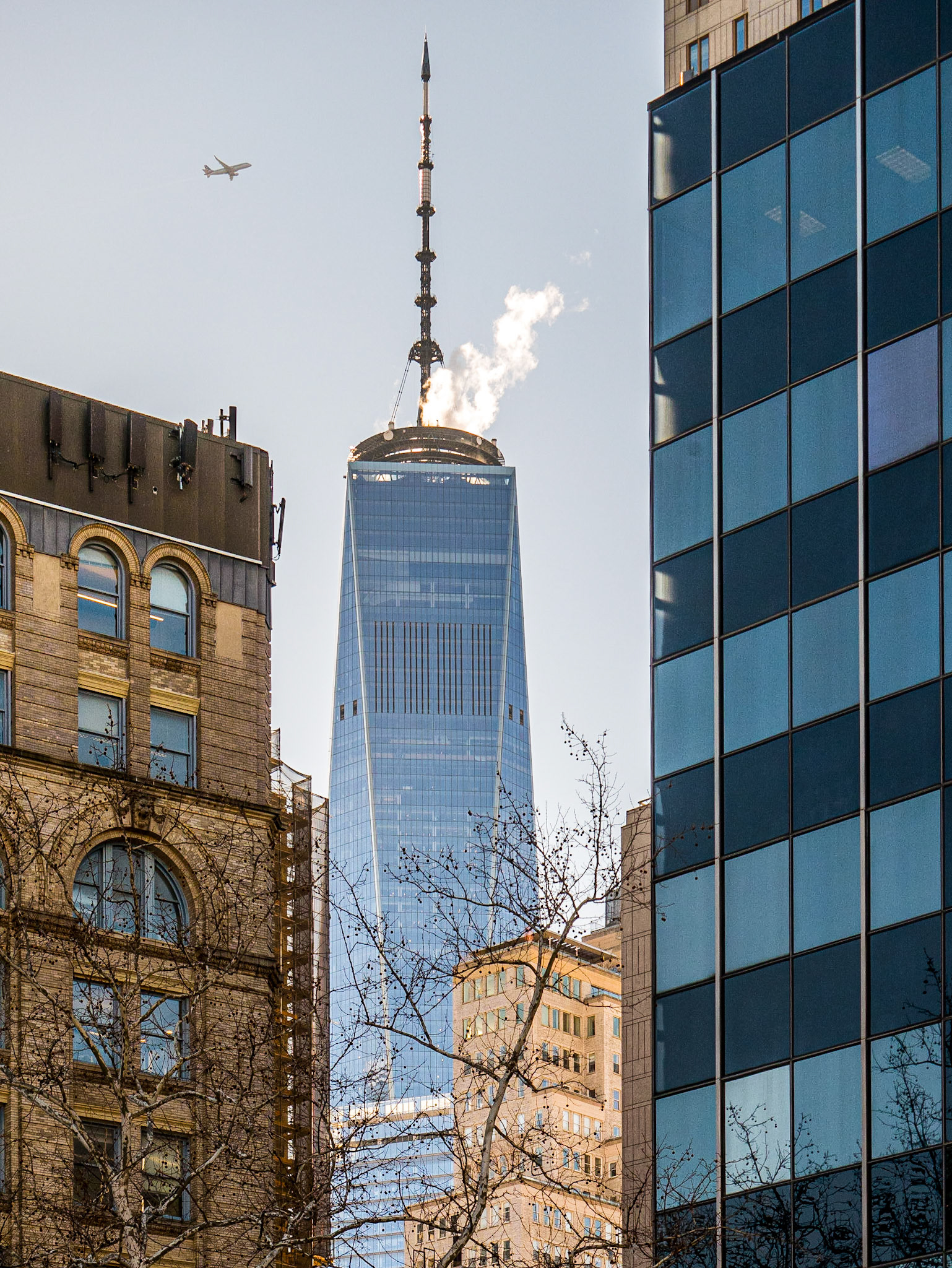 One World Trade Centre from Foley Square, Manhattan, 6 Mar 2018