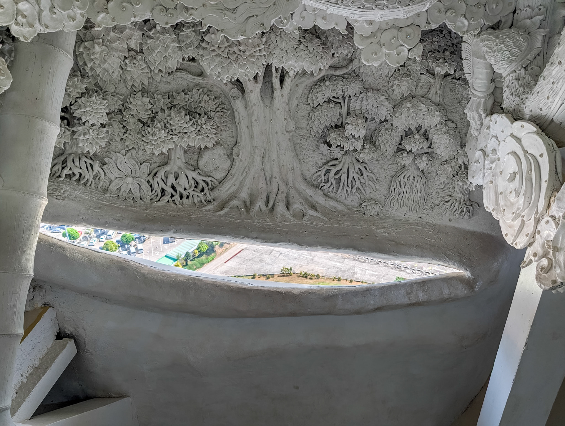 Inside the Giant Buddha, looking through the eye, Wat Huay Pla Kang, Chiang Rai, 14 Feb 2026