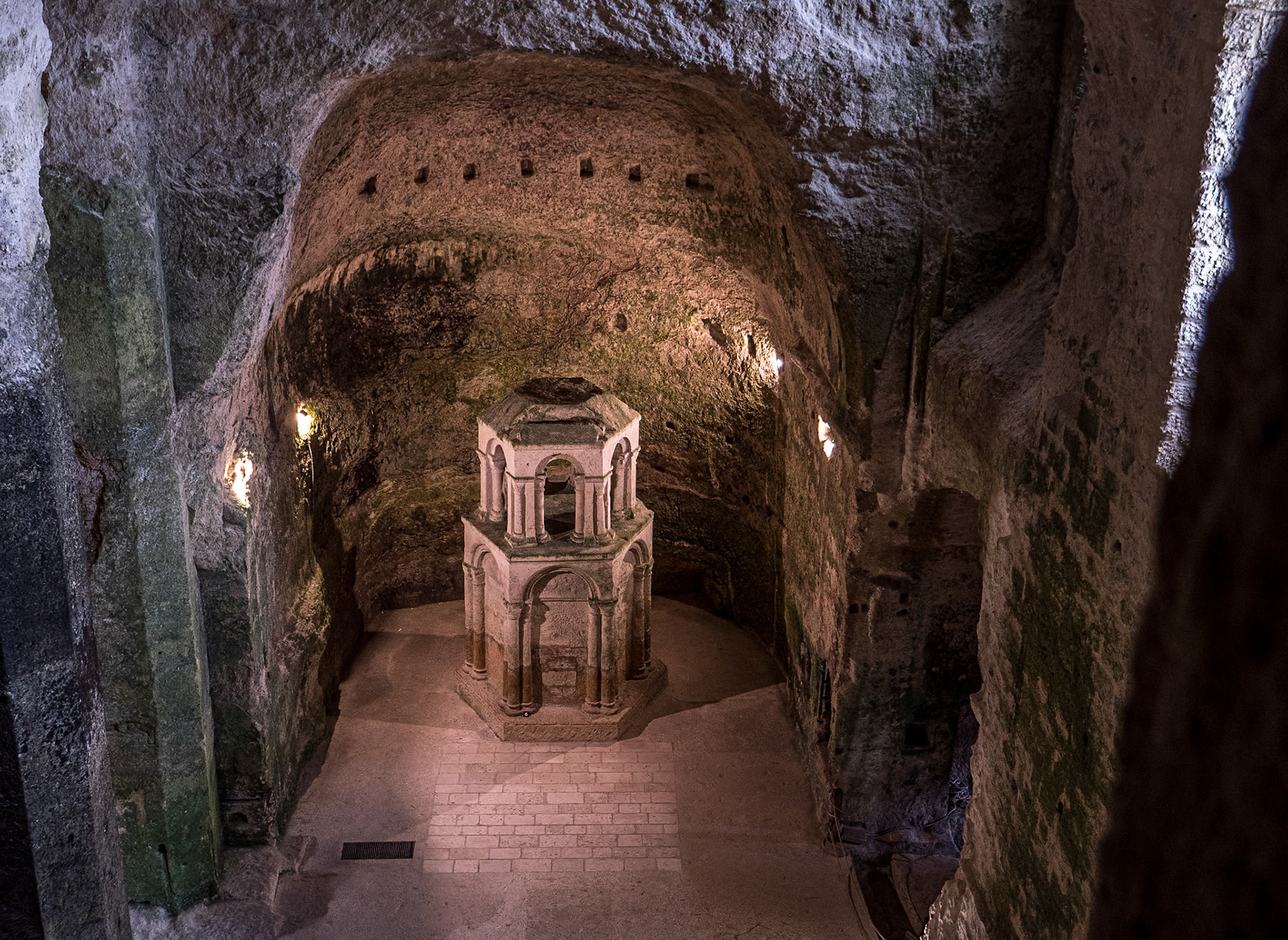 Underground Church of Saint-Jean, Aubeterre-sur-Dronne, France, 10 Aug 2023