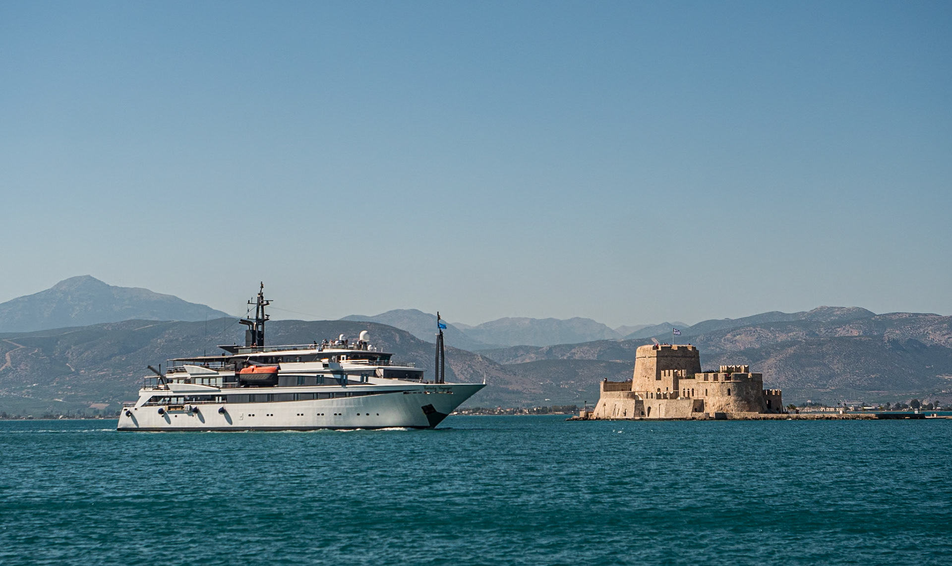 Bourtzi Castle from Nafplio Port, Greece, 28 Sep 2024