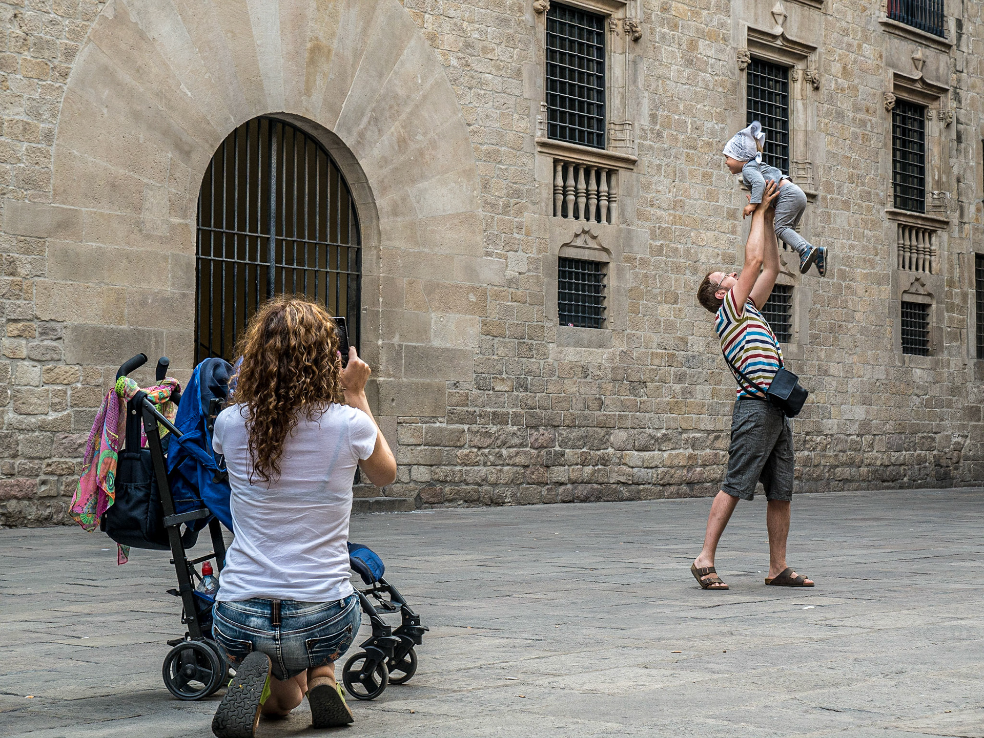 Plaça del Rei, Barcelona, 26 Jun 2016