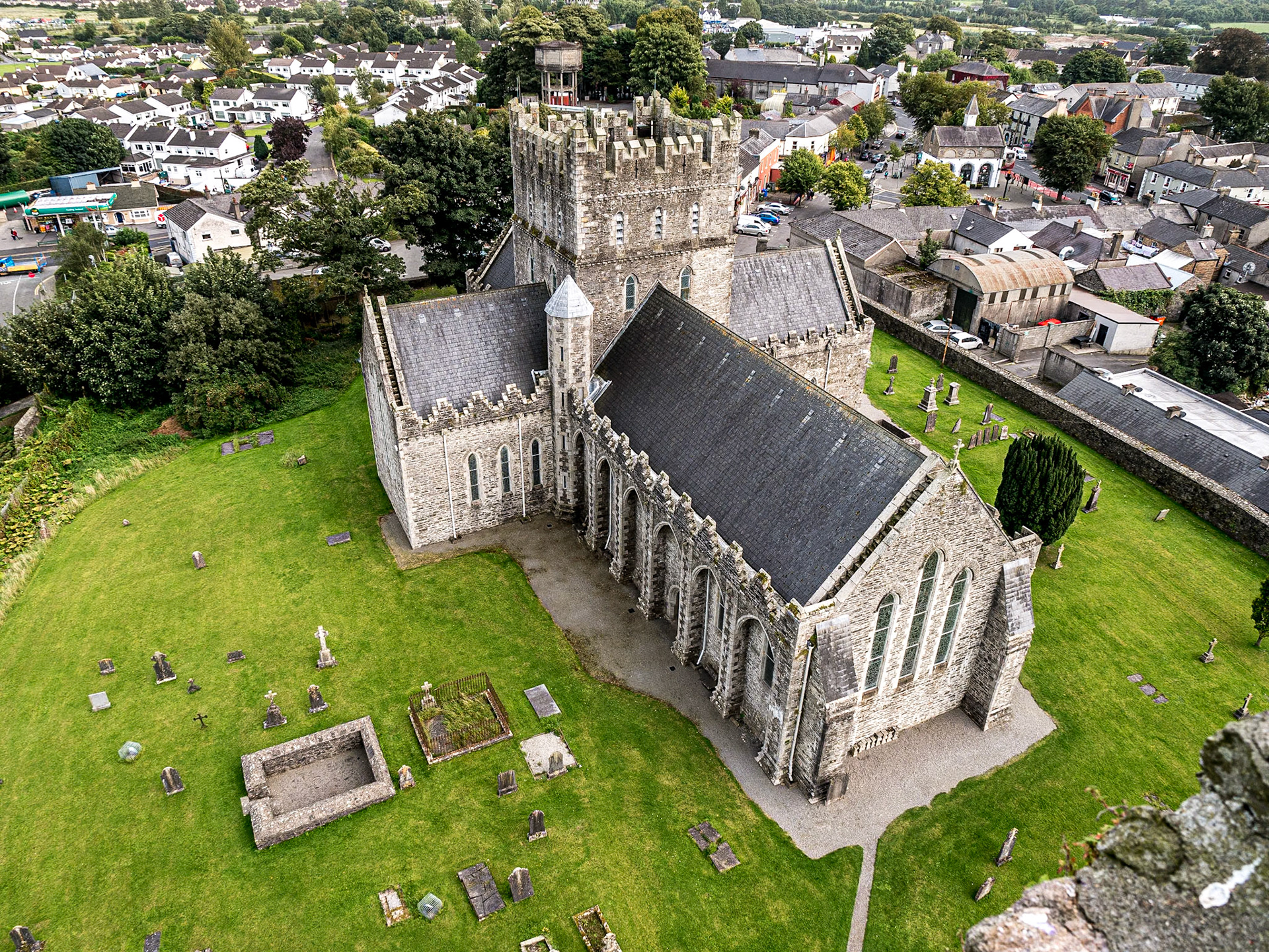 View from round tower at St Brigid's Cathedral, Kildare, 6 Sep 2017