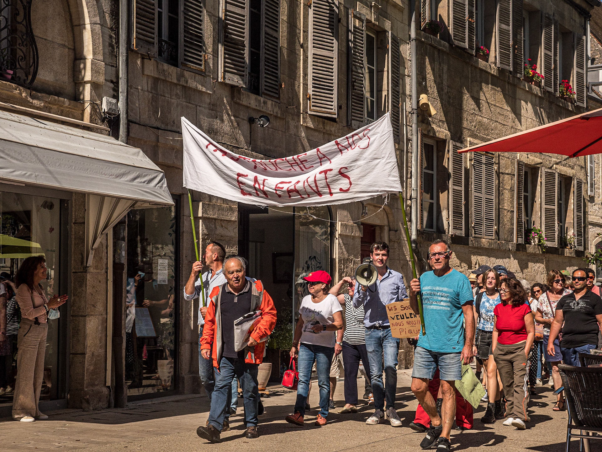 Amto-vaccine protest, Dole, France, 11 Sep 2021