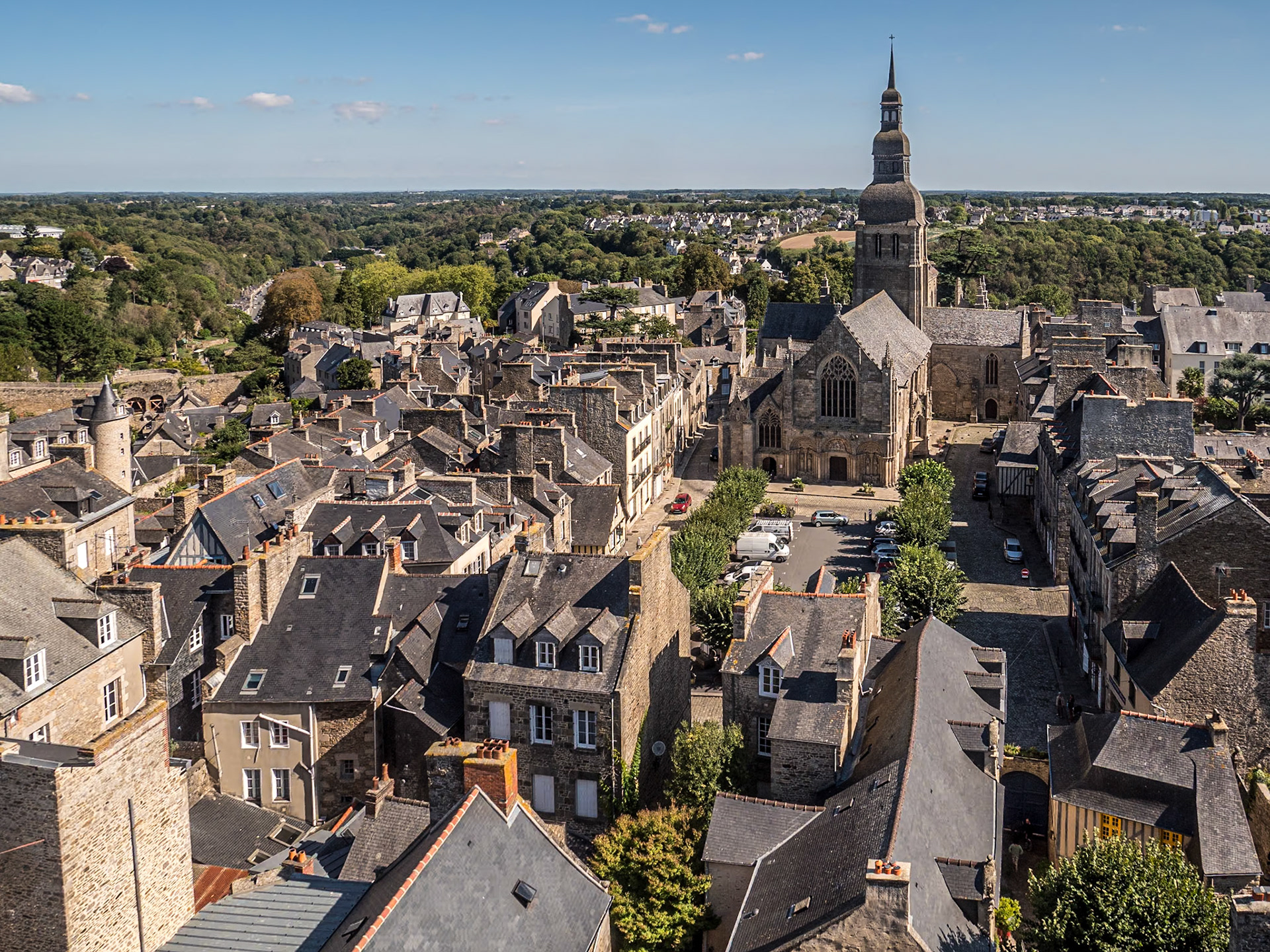 View from the Tour de l'Horloge, Dinan, France, 21 Sep 2022