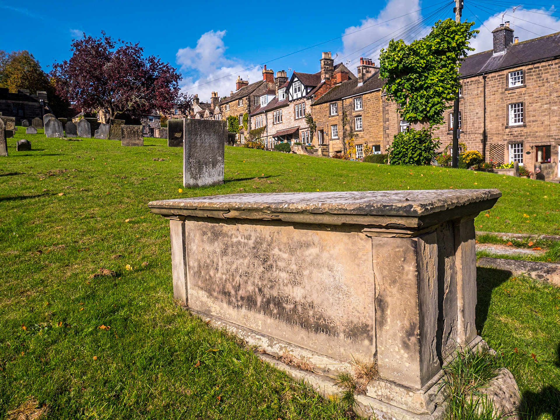 Graveyard of All Saints Church, Bakewell, Derbyshire, 15 Oct 2022