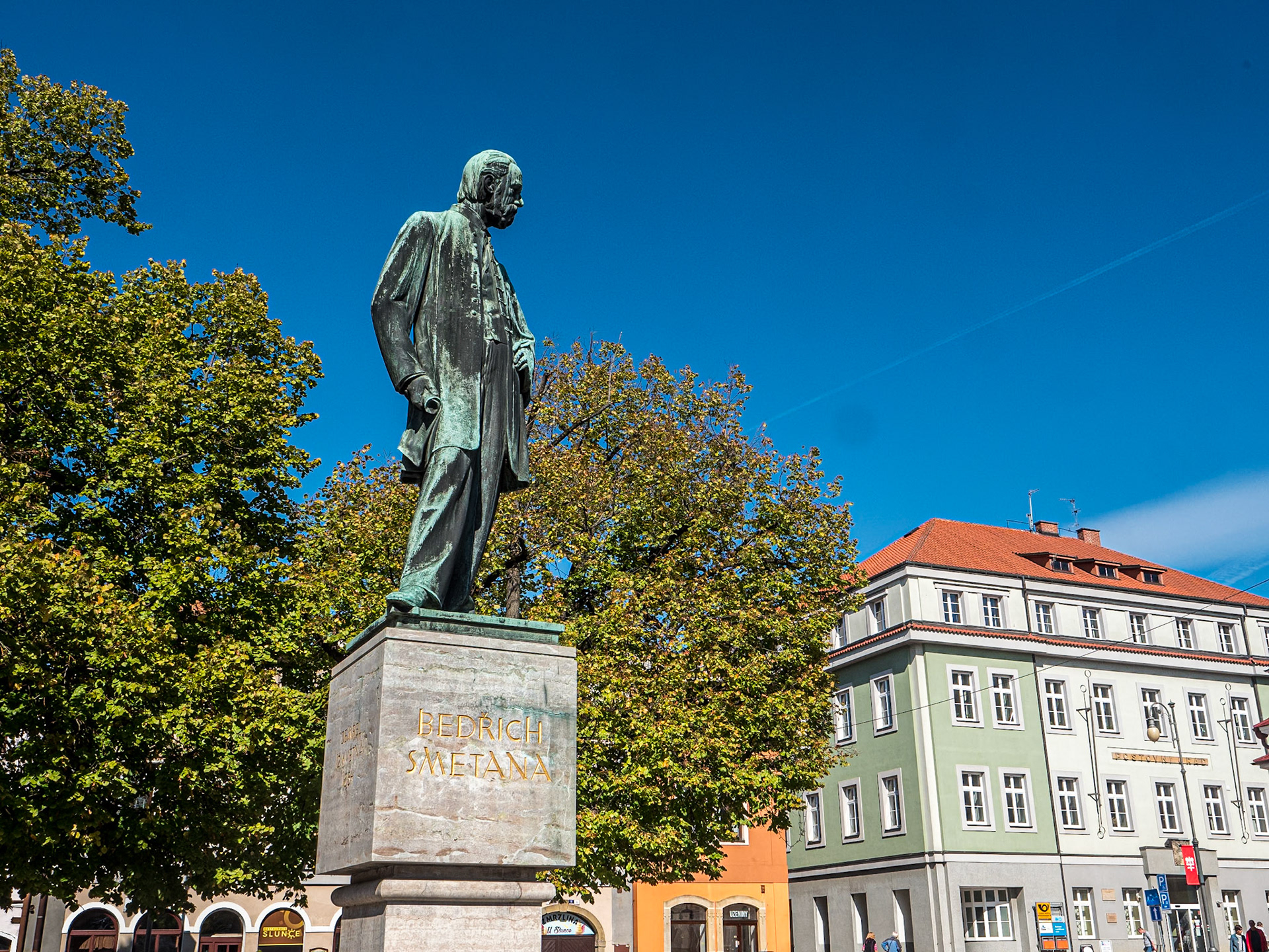 Smetana statue, main square, Litomyšl, Czech Republic, 28 Sep 2025