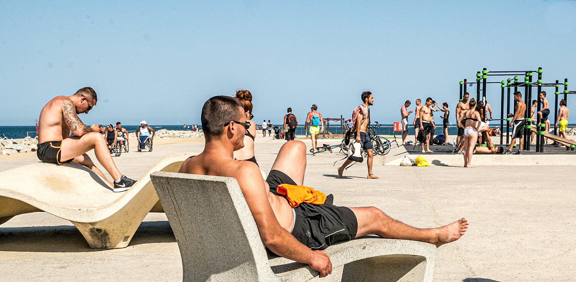 Beach at Barceloneta, 28 Jun 2016