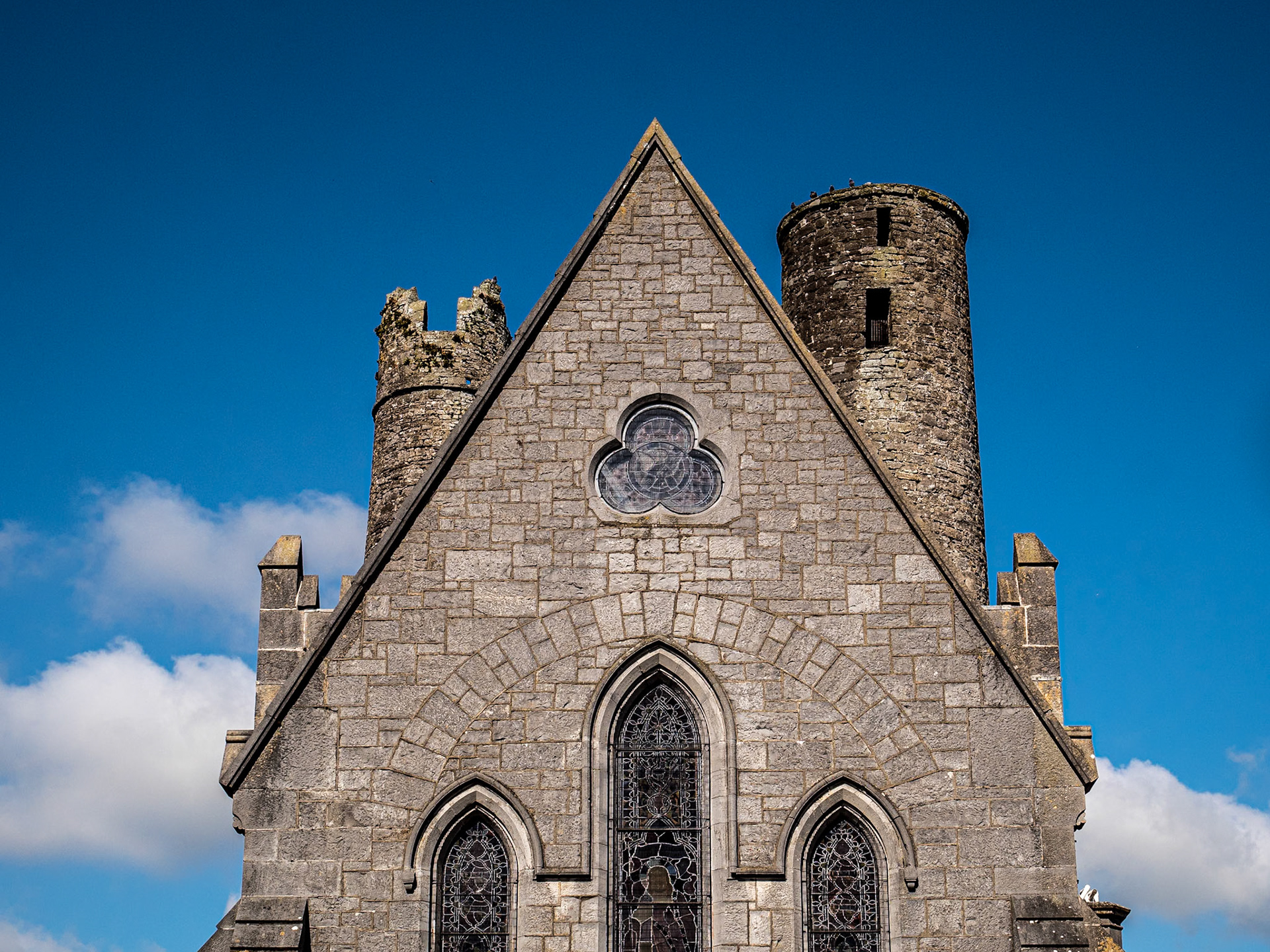 Lusk church and round tower, Co Dublin, 14 Apr 2021