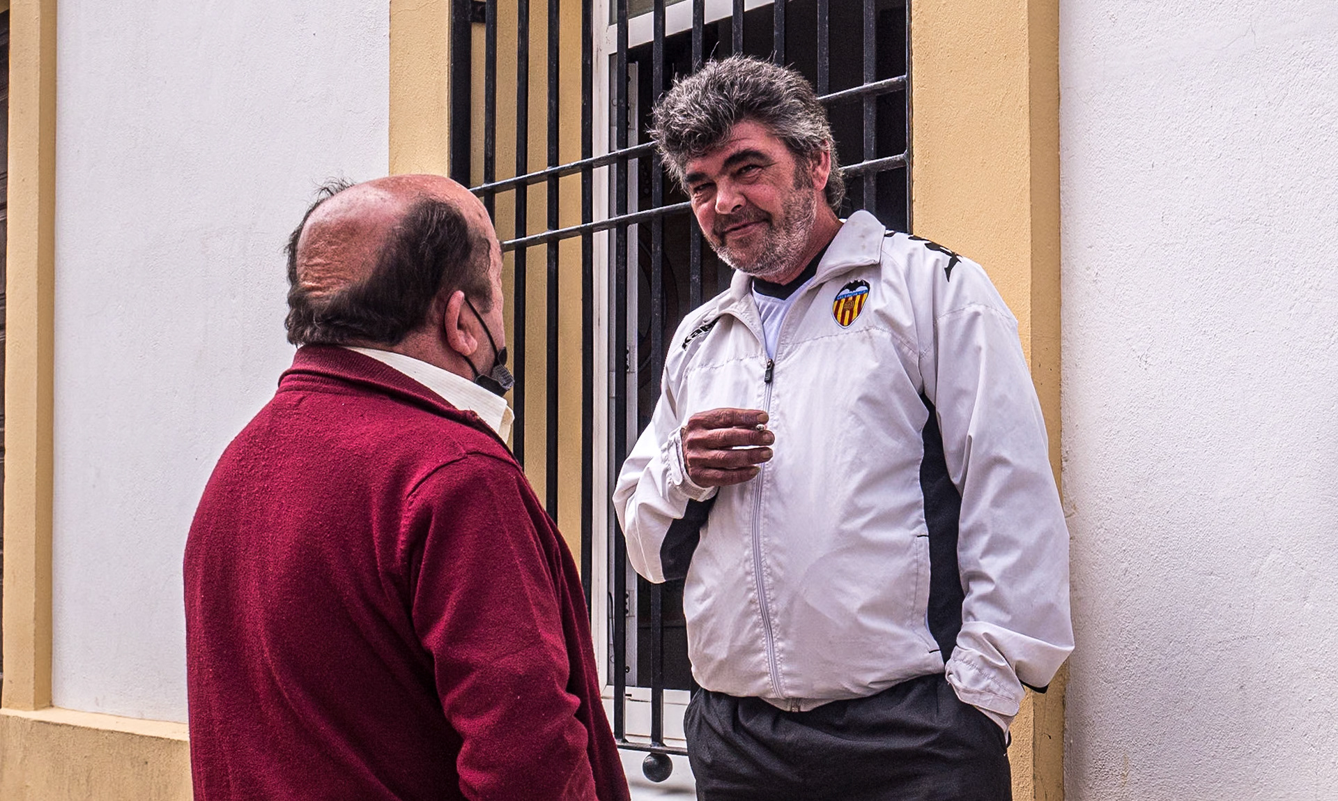 Outside Peña Madridista Portuense, Calle Zarza, El Puerto de Santa María, Spain, 23 Apr 2022
