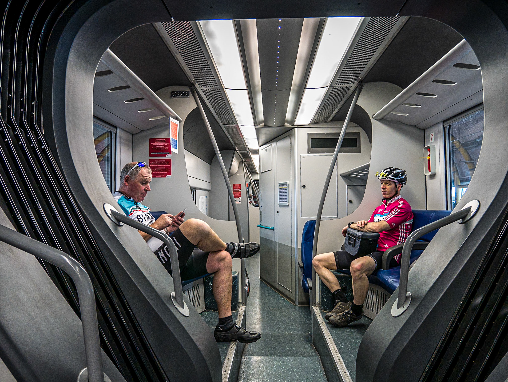 On train from Rome Airport to Termini