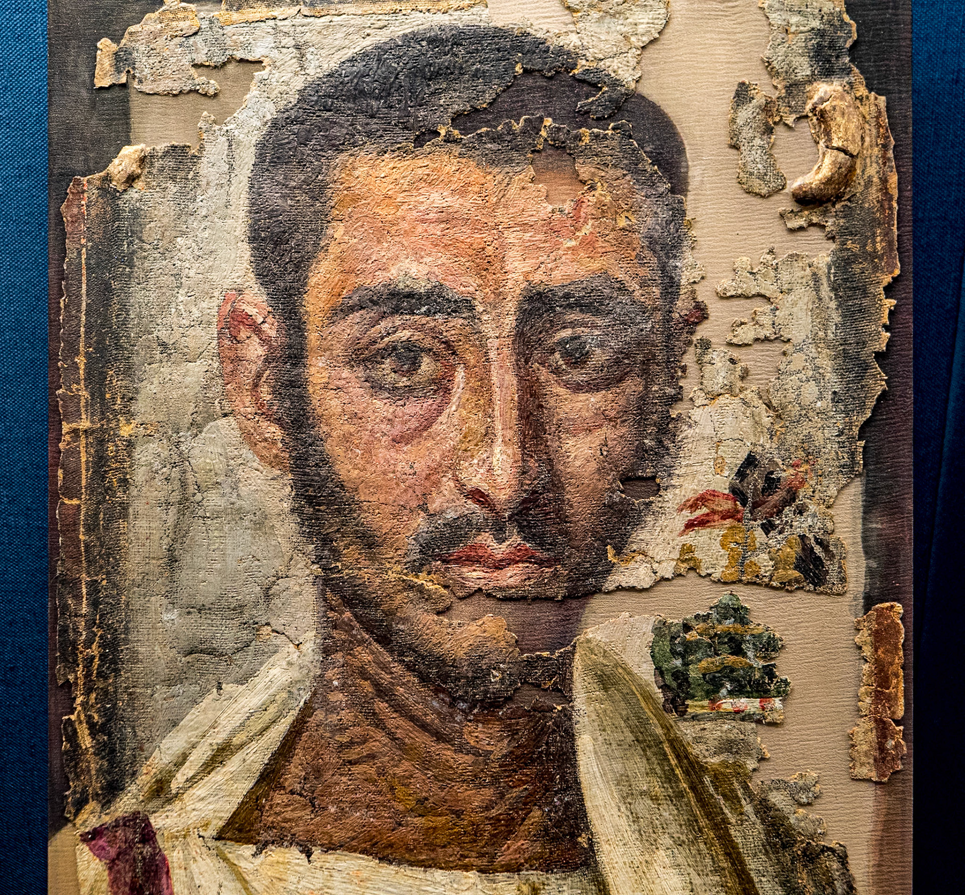 Male funeral portrait on linen, 3C AD, Benaki Museum, Athens, 23 Sep 2024