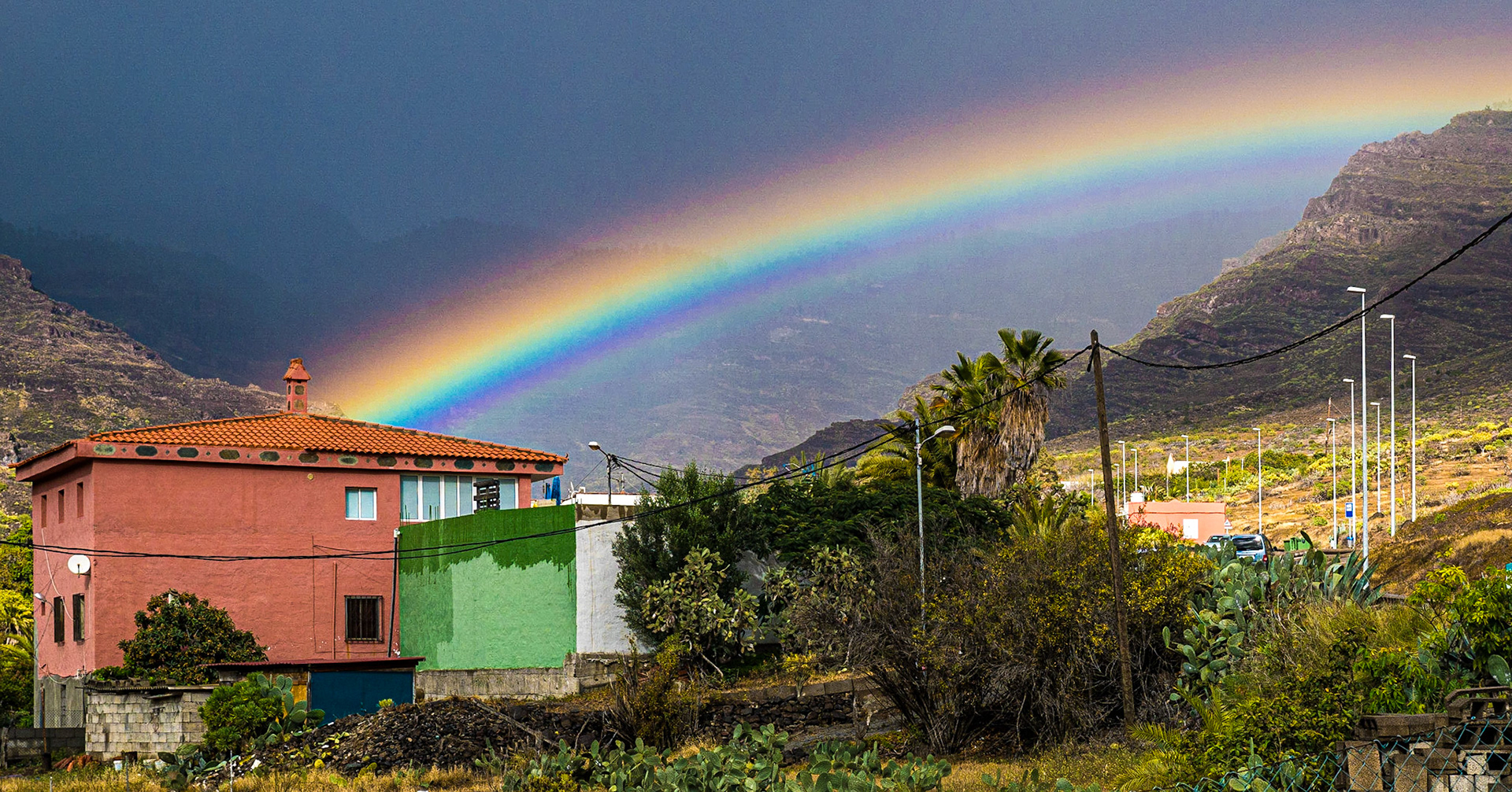Rainbow near Mogán, Gran Canaria, 19 Feb 2016