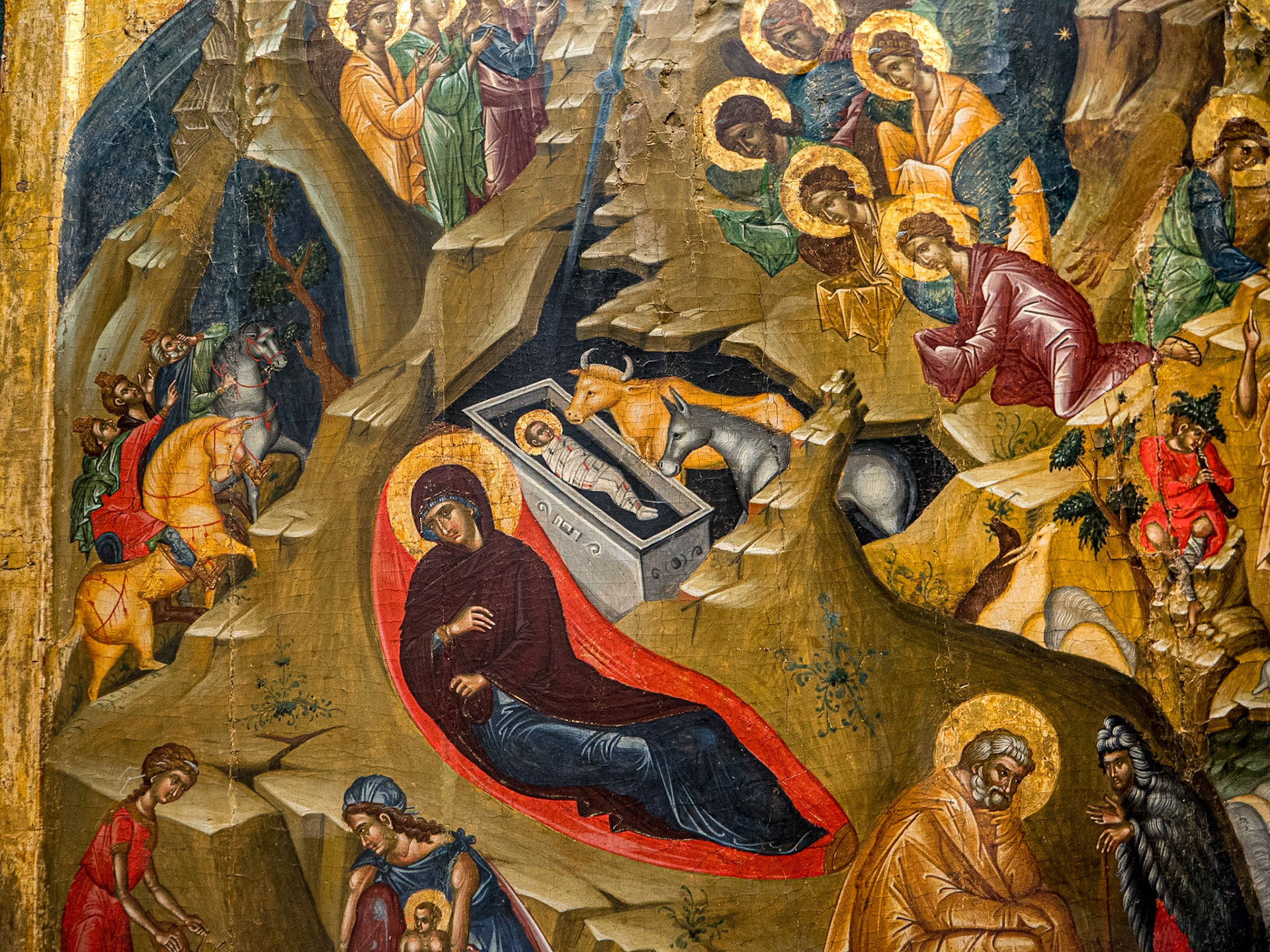 The Nativity, Constantinopolitan artist, 1st quarter of 15C, Benaki Museum, Athens, 23 Sep 2024