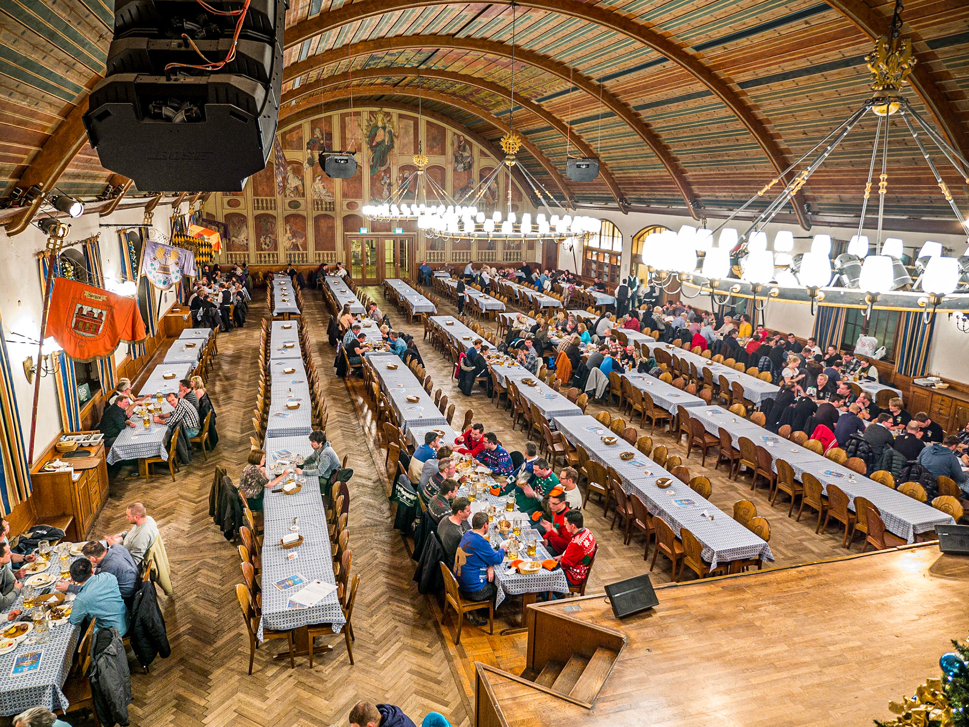 Inside the Hofbrauhaus, Munich, 13 Dec 2014
