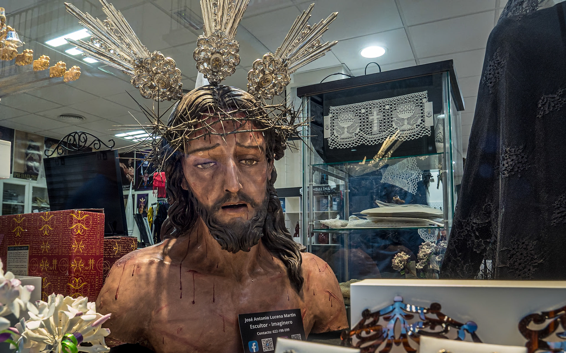 Shop window, Malaga, 1 Apr 2024