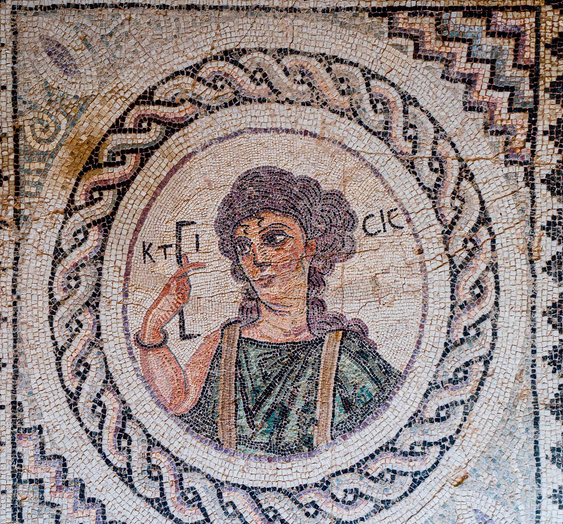Floor mosaic, Kourion, Cyprus, 12 Feb 2025