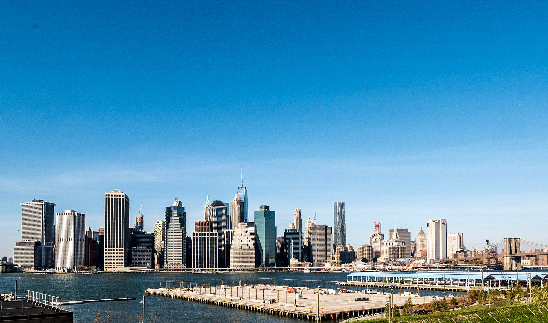 Manhattan from Brooklyn Bridge Park, 15 Nov 2015