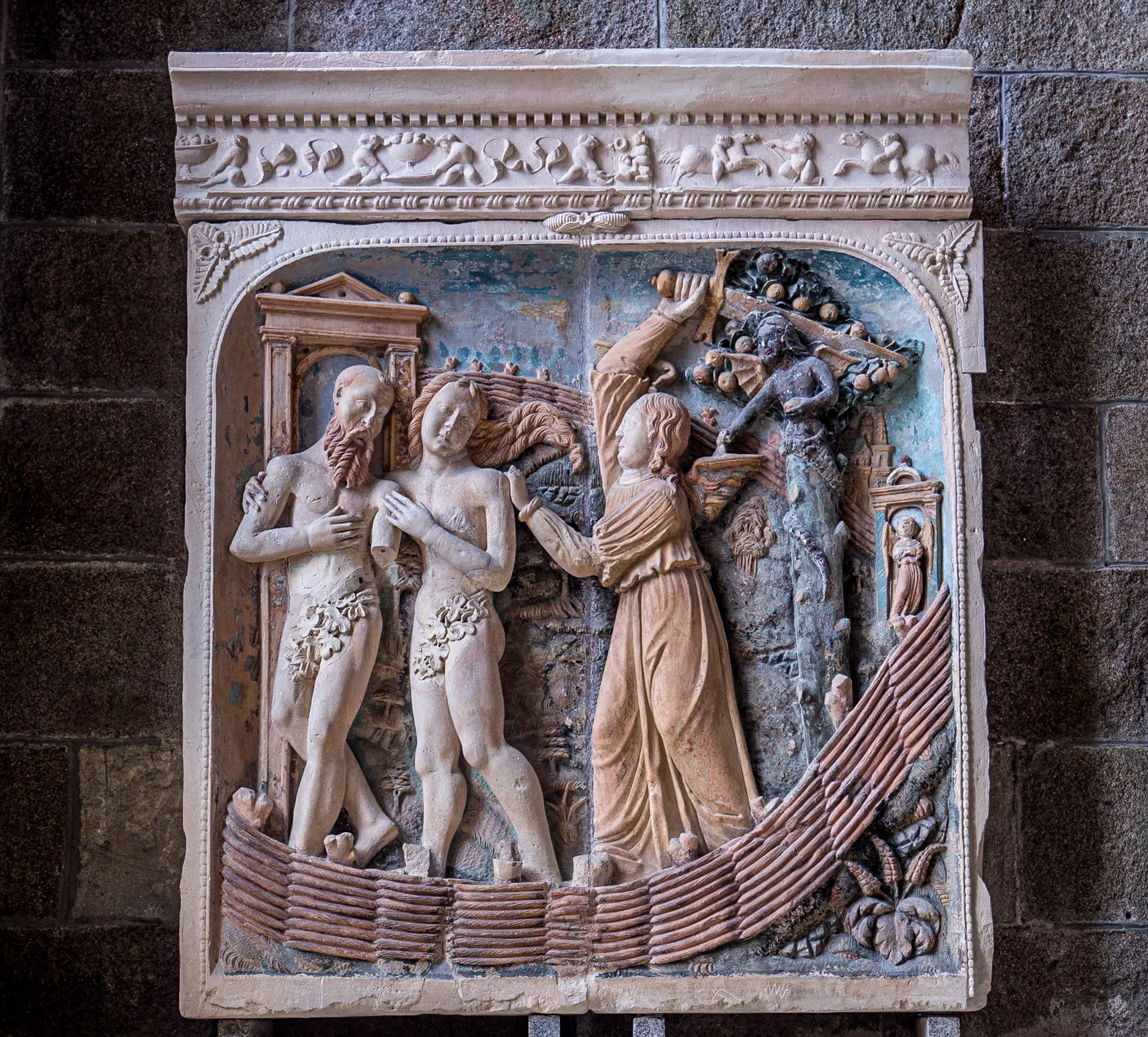 Adam et Eve chassé du Paradis, 16C, Abbaye du Mont-Saint-Michel, 24 Sep 2022
