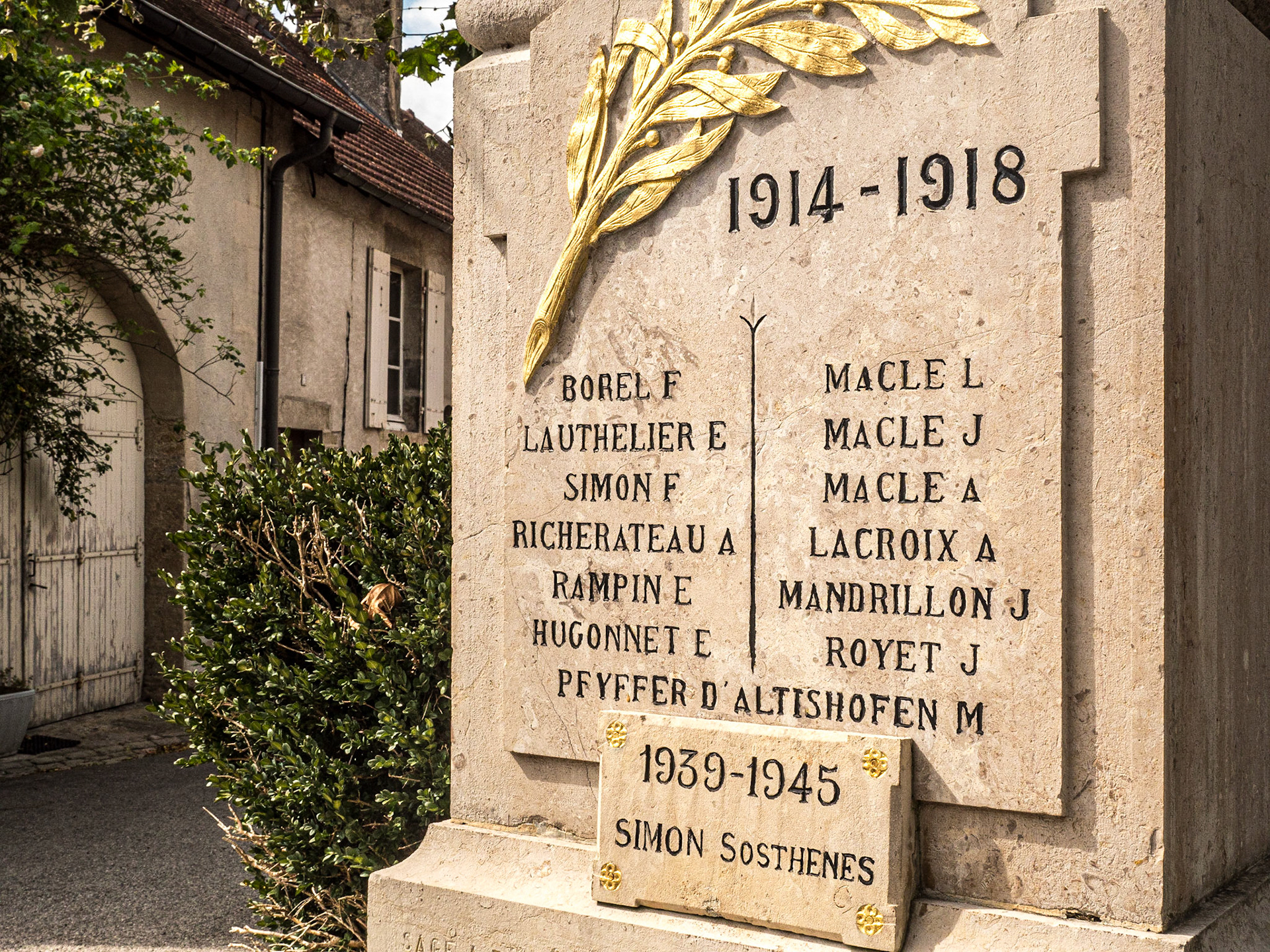 War memorial, Château-Chalon, France, 9 Sep 2021