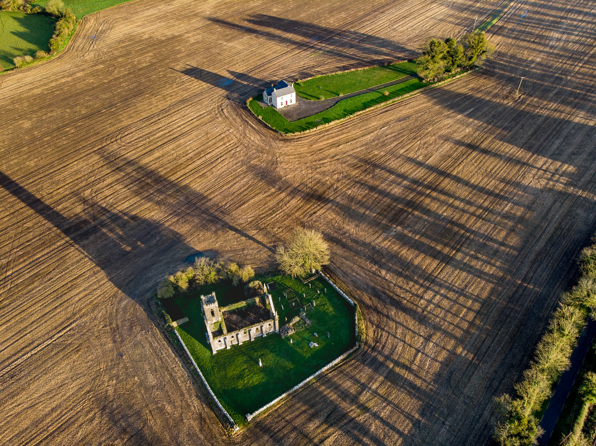 Ballinafagh church ruin, near Prosperous, Co Kildare, 11 Dec 2019