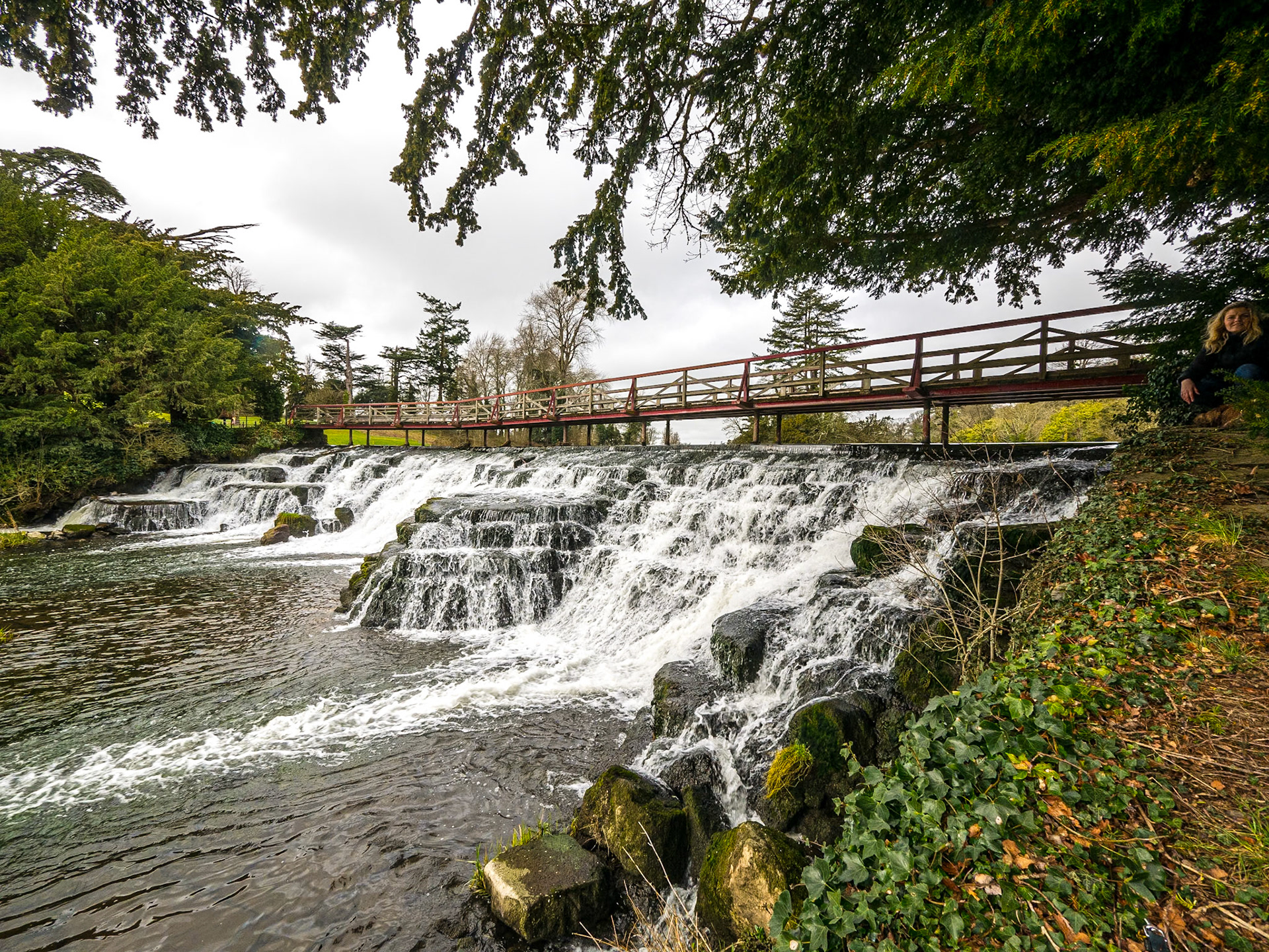 Waterfall at the Rye Water, Carton Demesne, Co Kildare, 16 Mar 2016