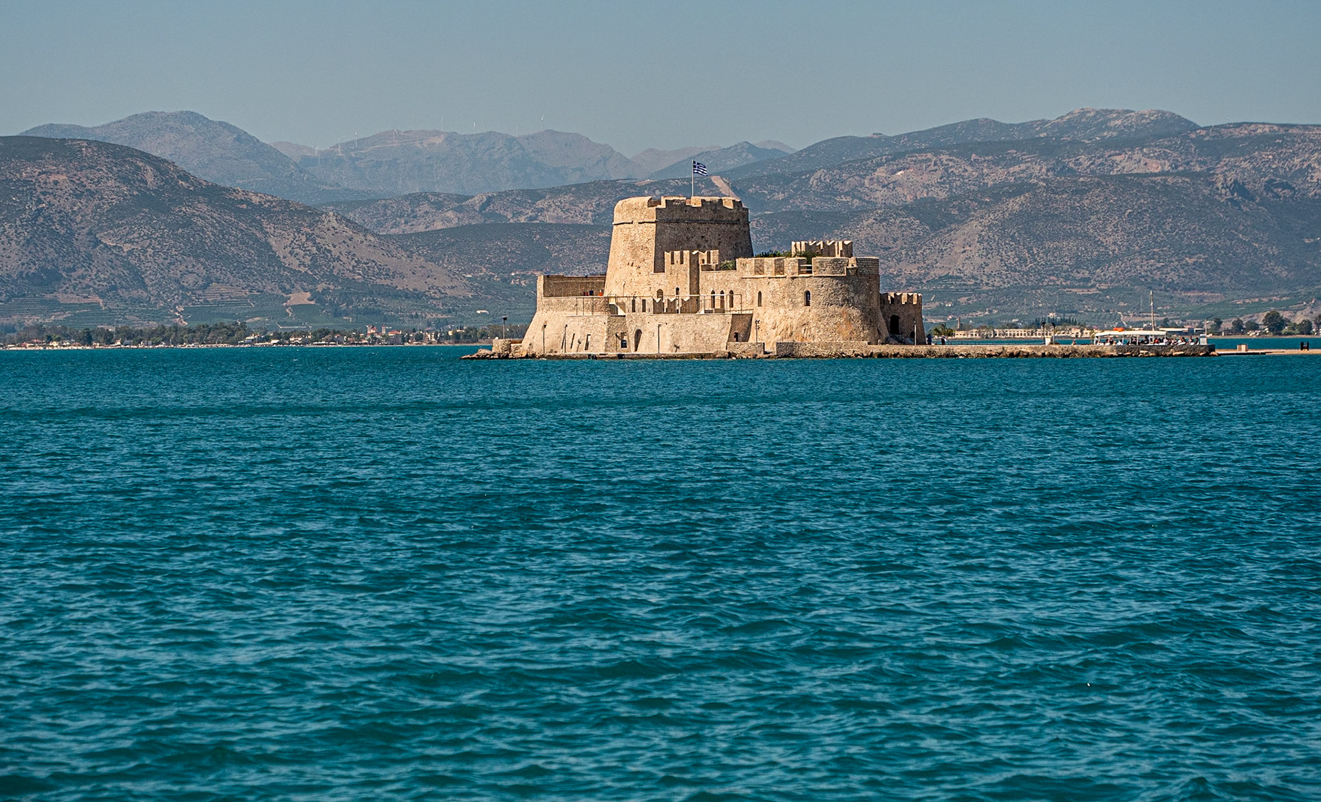 Bourtzi Castle from Nafplio Port, Greece, 28 Sep 2024