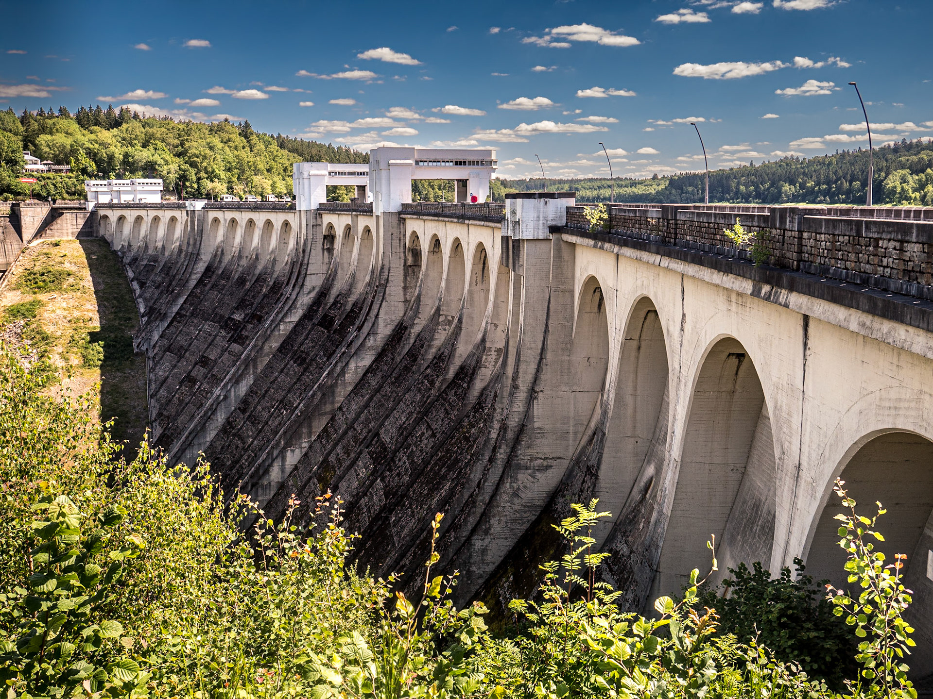 Dam on Lake Eupen, Belgium, 2 Jul 2022