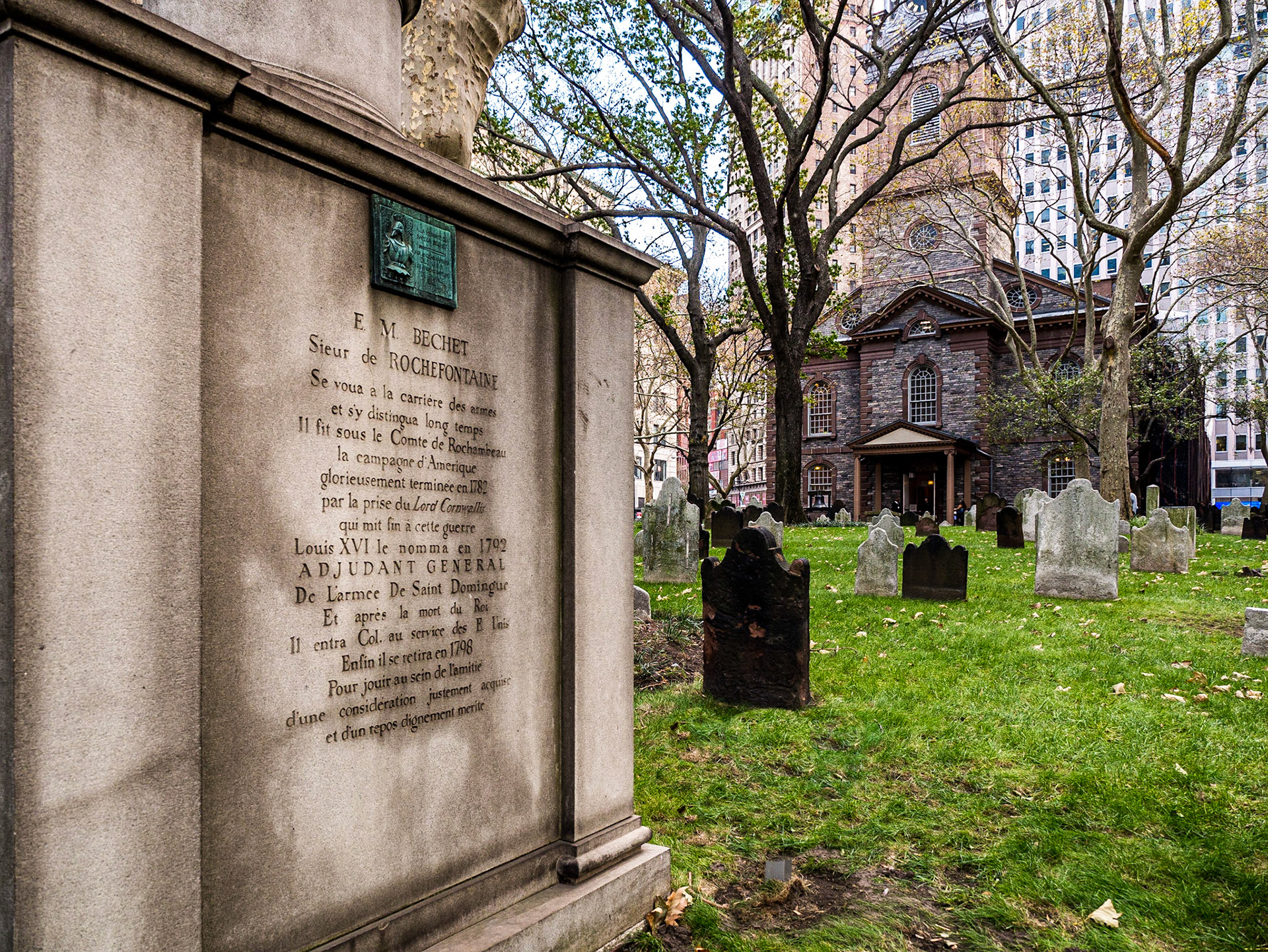 Graveyard of St Paul's Chapel, Manhattan, 15 Nov 2015