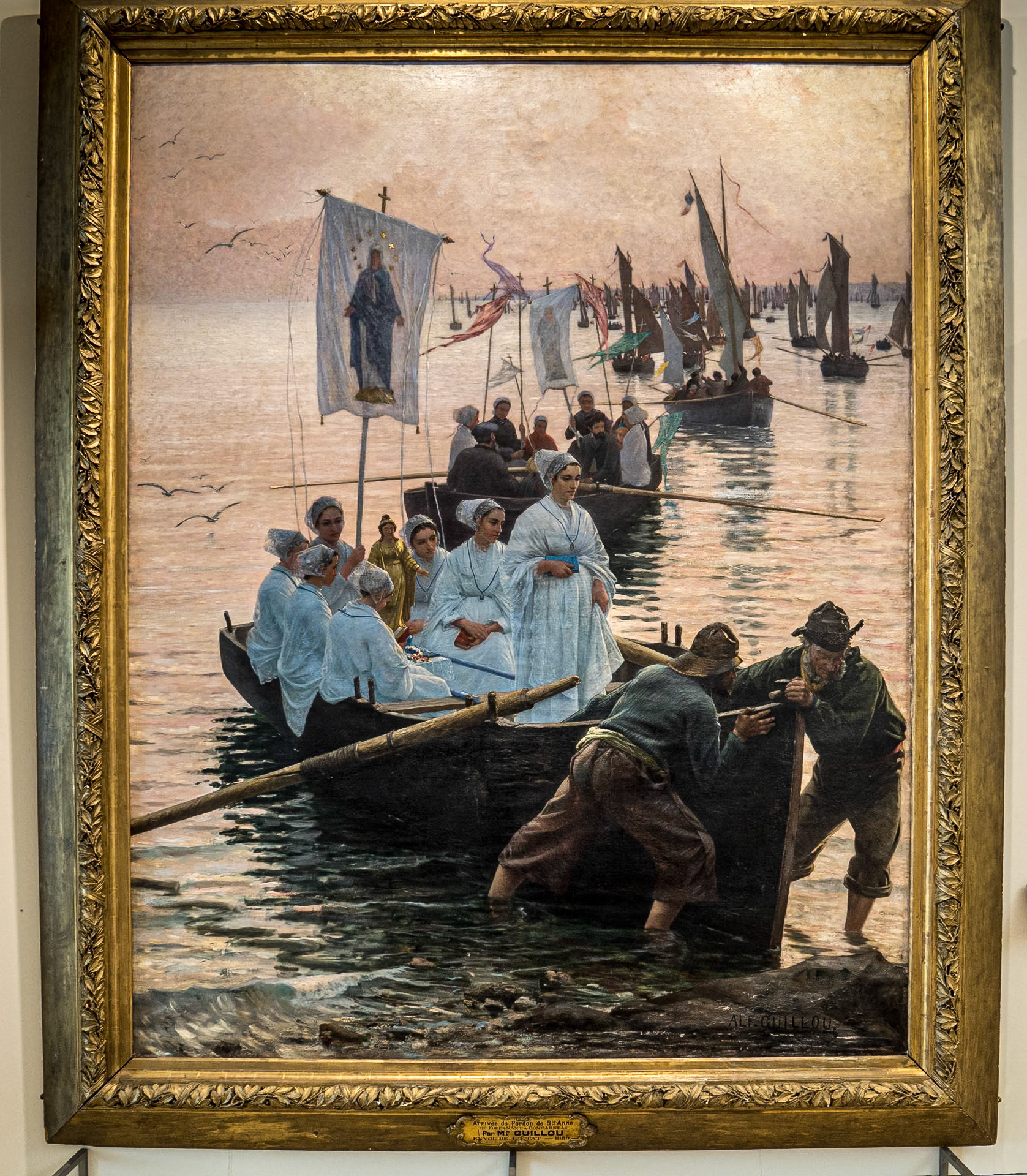 Arrivée du pardon de sainte Anne de Fouesnant à Concarneau, by Alfred Guillou, 1887, Musée des beaux-arts, Quimper, 26 Sep 2022